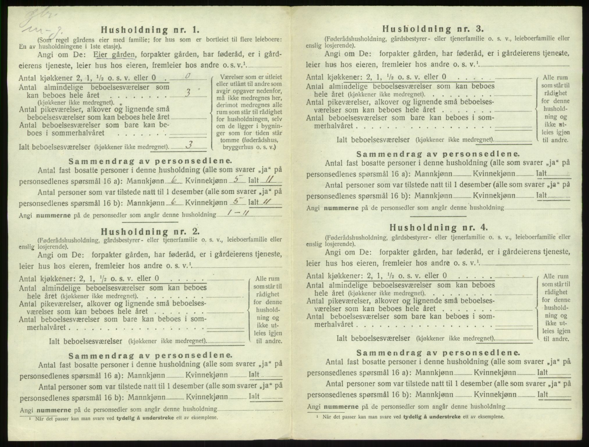 SAB, 1920 census for Sogndal, 1920, p. 1024