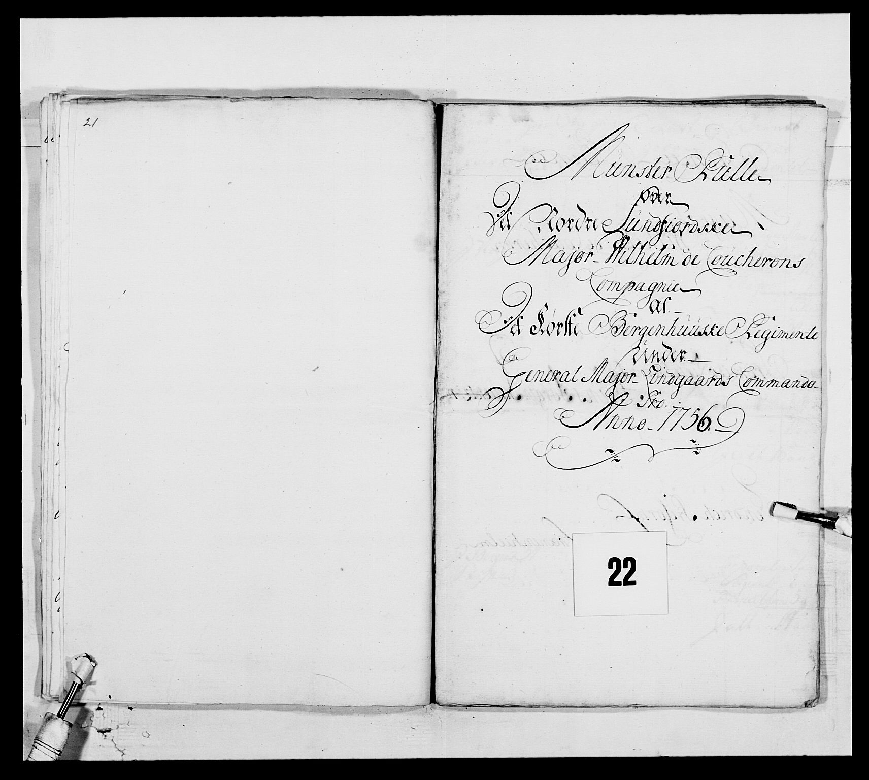 Kommanderende general (KG I) med Det norske krigsdirektorium, RA/EA-5419/E/Ea/L0517: 1. Bergenhusiske regiment, 1742-1756, p. 286