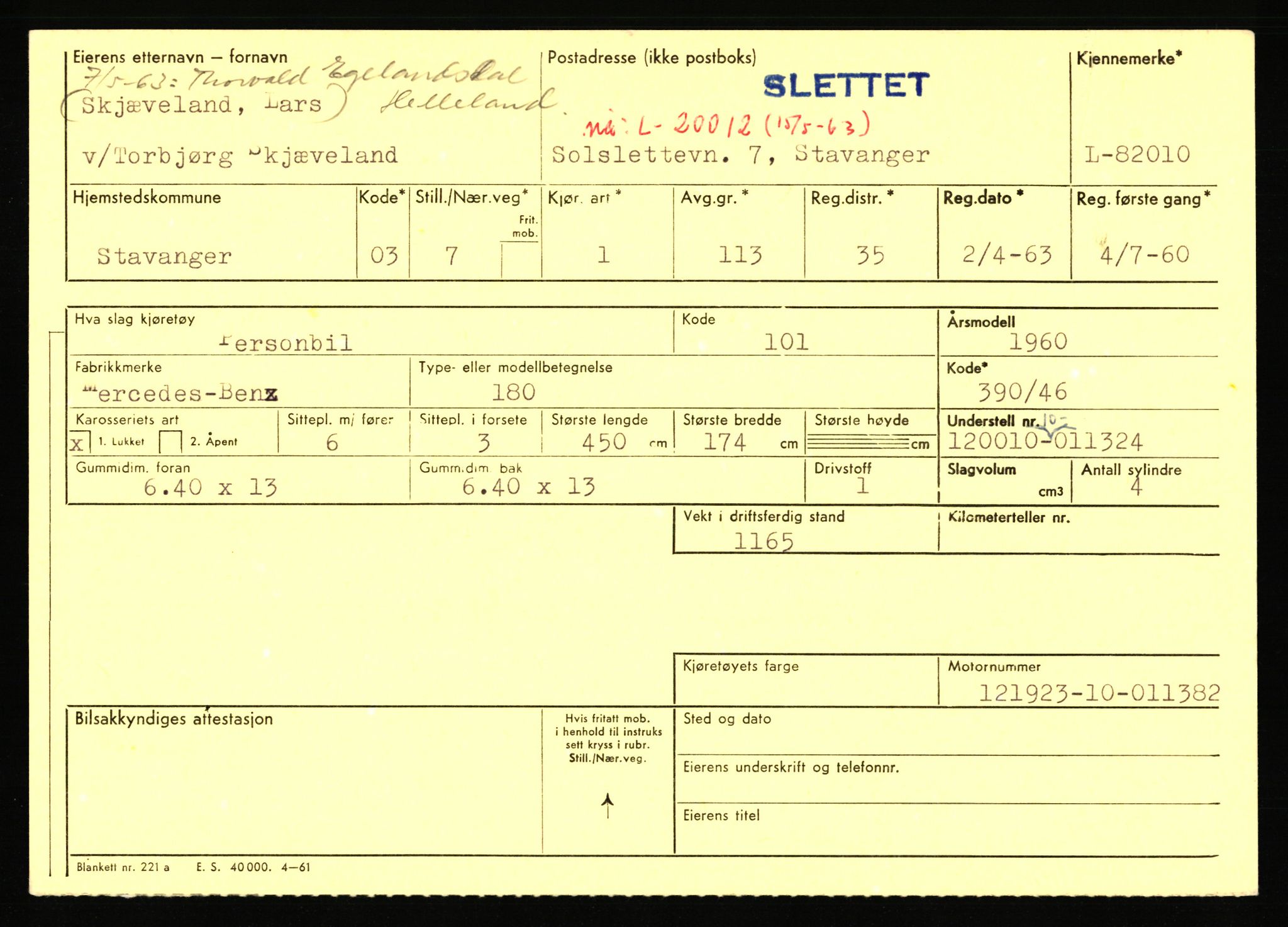 Stavanger trafikkstasjon, AV/SAST-A-101942/0/F/L0071: L-80500 - L-82199, 1930-1971, p. 2475