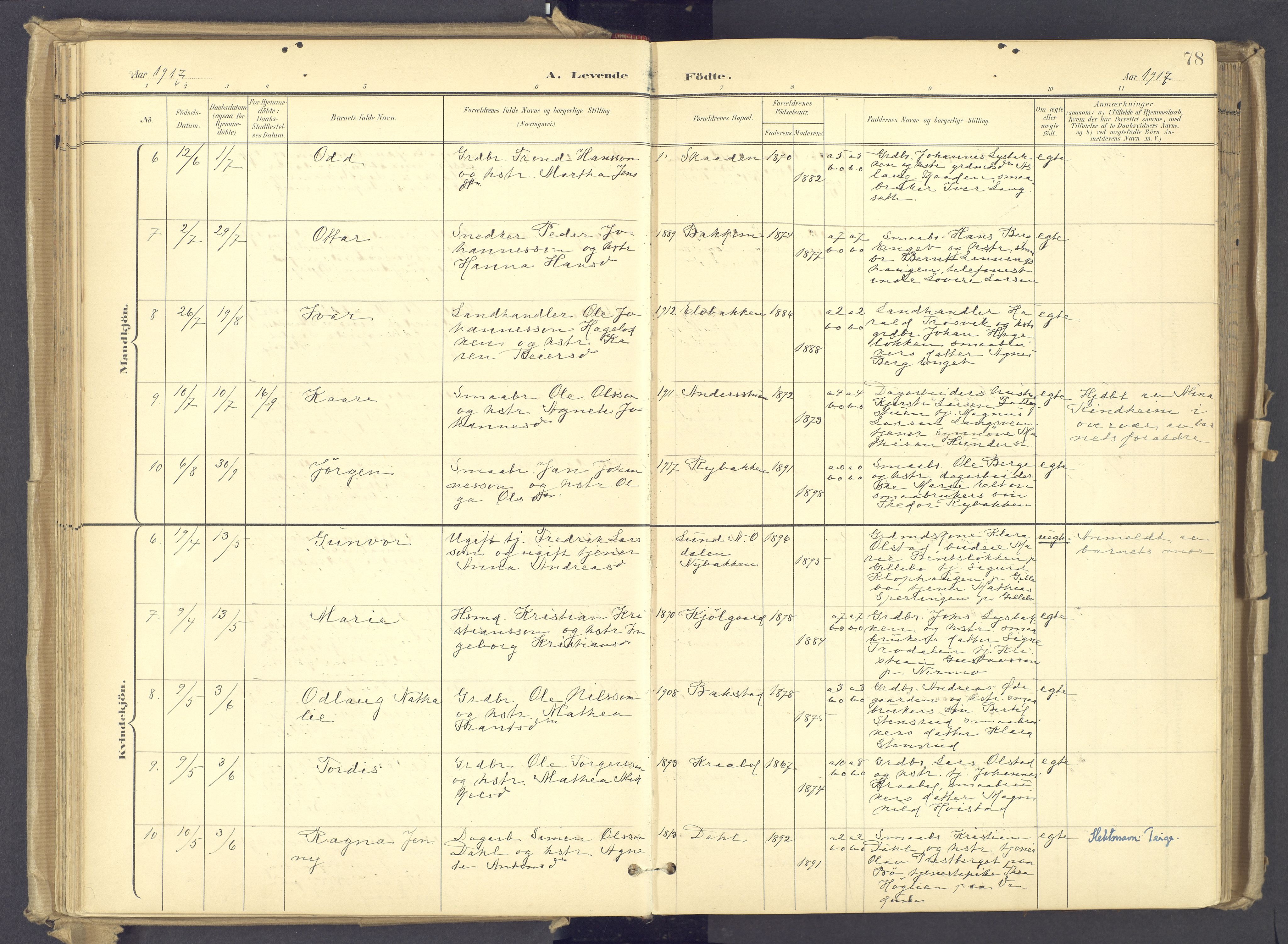 Øyer prestekontor, SAH/PREST-084/H/Ha/Haa/L0012: Parish register (official) no. 12, 1897-1920, p. 78