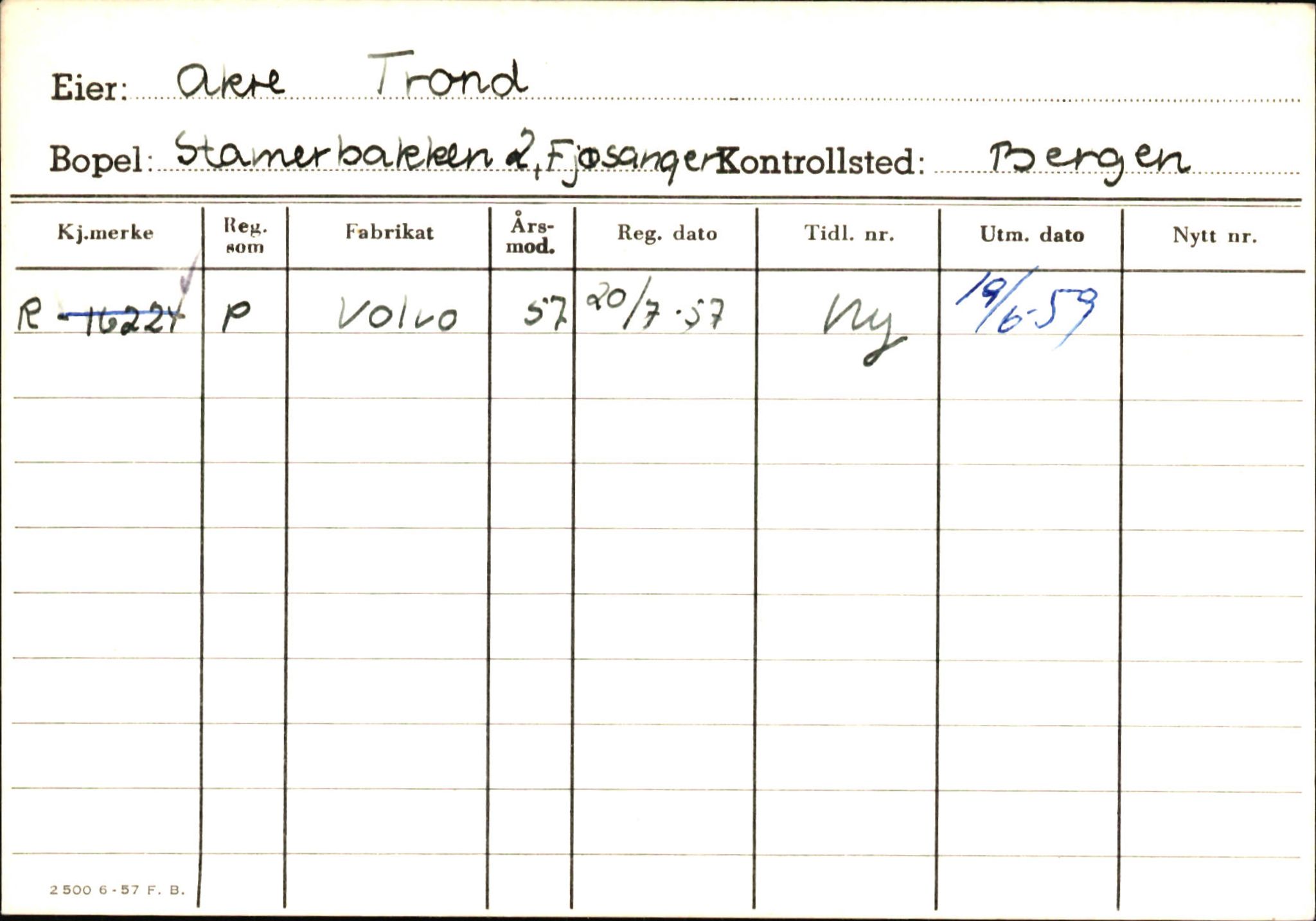 Statens vegvesen, Hordaland vegkontor, SAB/A-5201/2/Ha/L0001: R-eierkort A, 1920-1971, p. 197