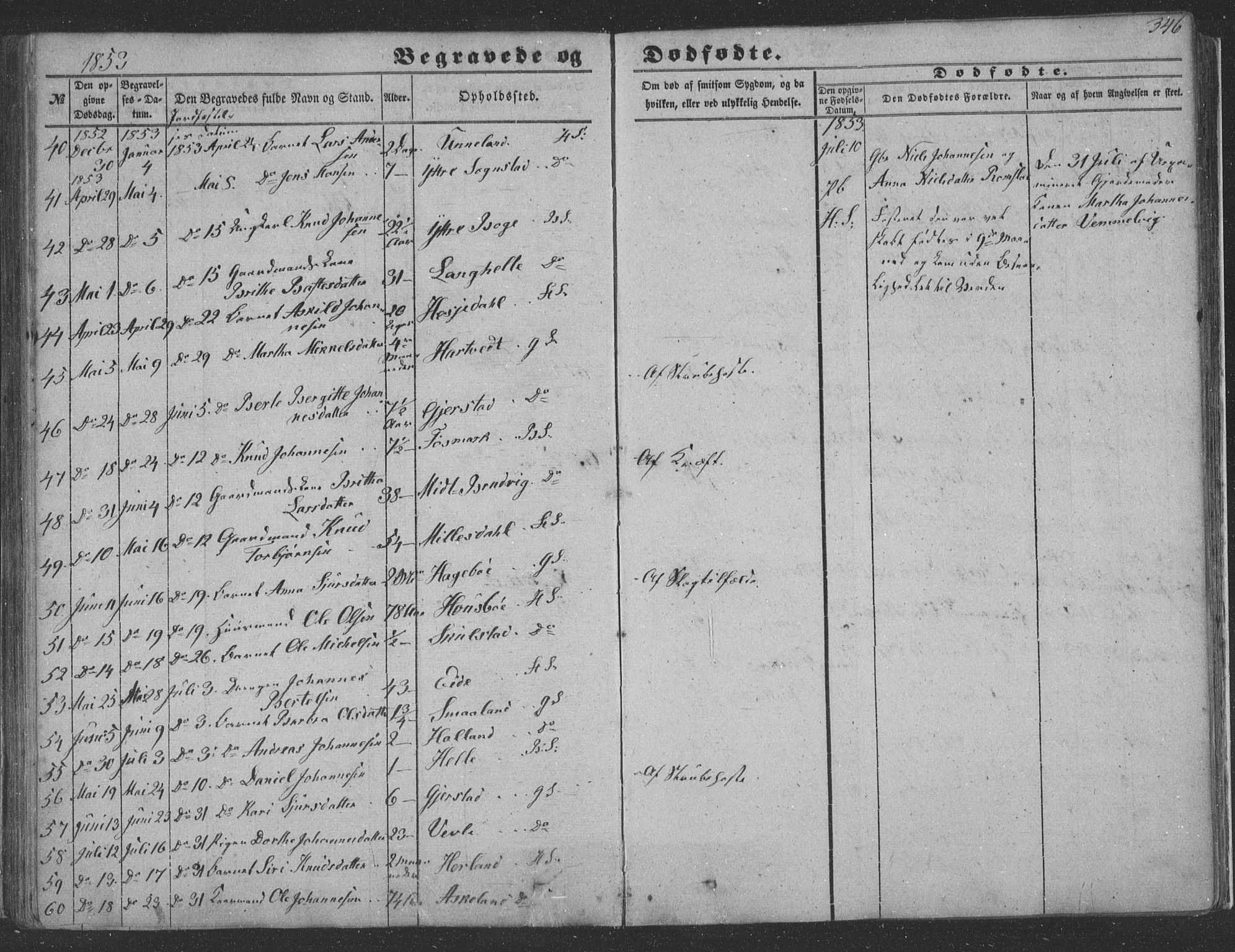 Haus sokneprestembete, AV/SAB-A-75601/H/Haa: Parish register (official) no. A 16 II, 1848-1857, p. 346