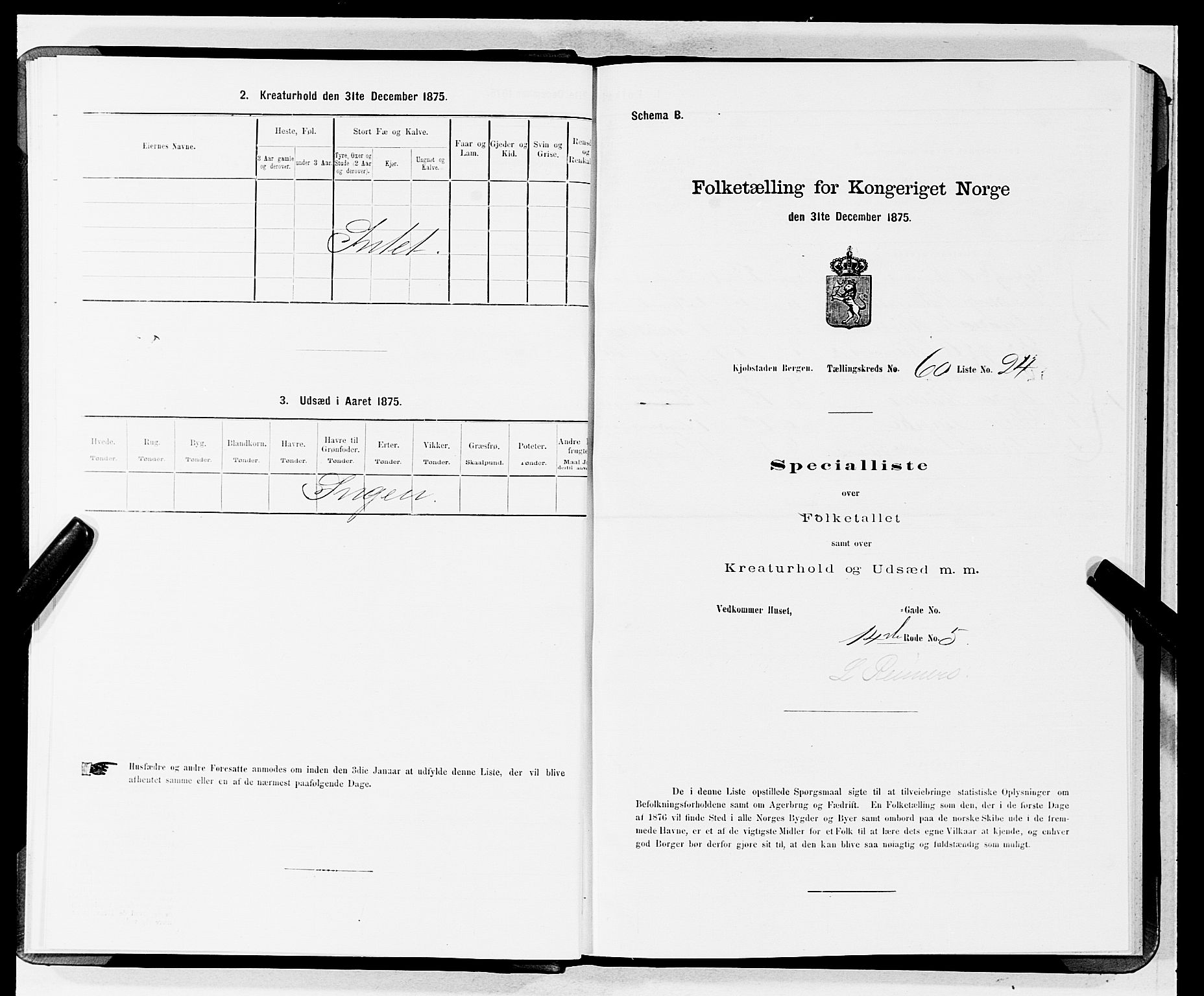 SAB, 1875 census for 1301 Bergen, 1875, p. 3225