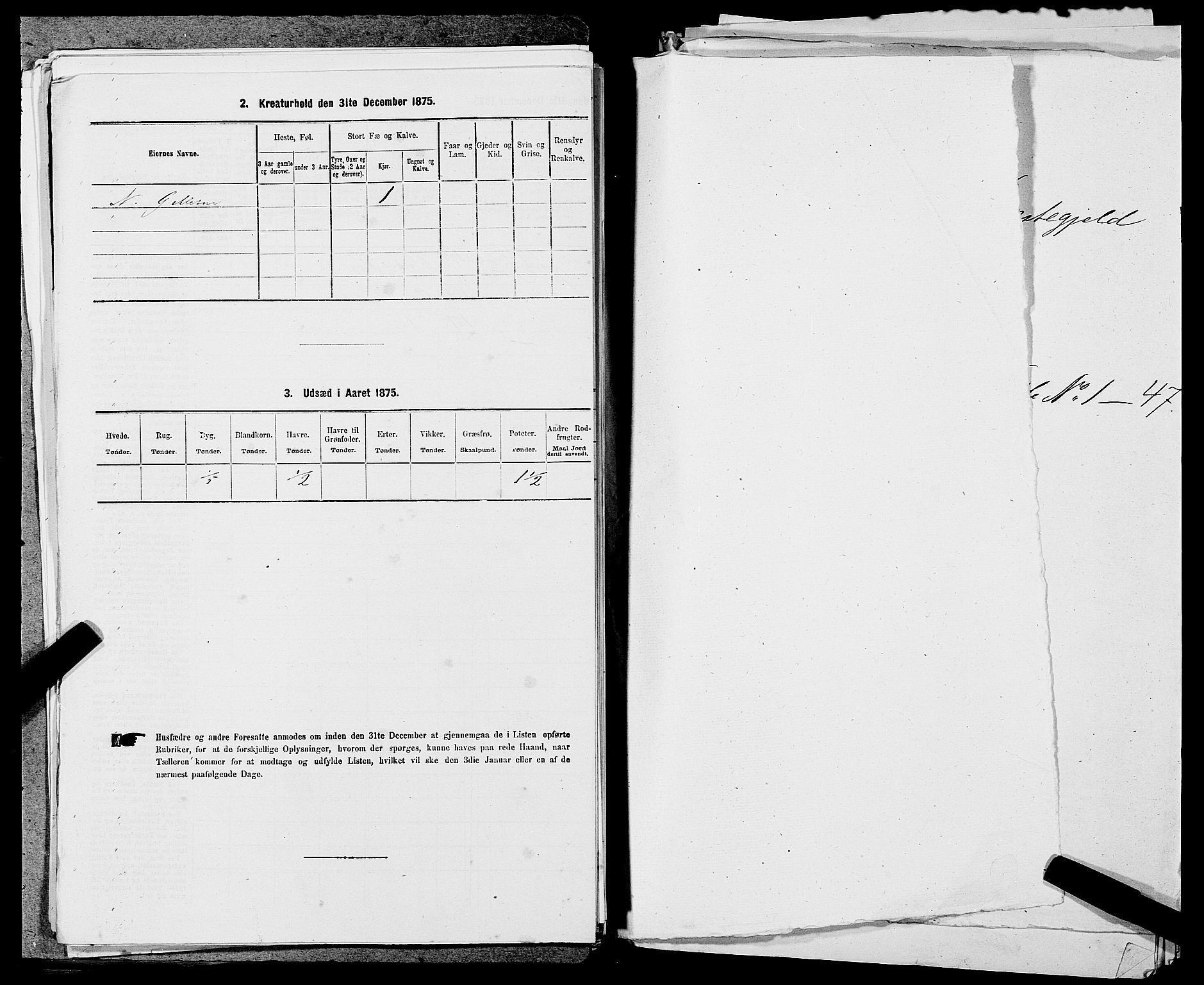 SAST, 1875 census for 1115P Helleland, 1875, p. 672