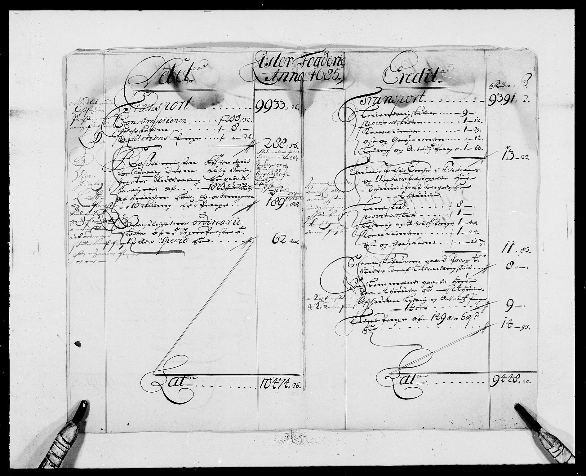 Rentekammeret inntil 1814, Reviderte regnskaper, Fogderegnskap, AV/RA-EA-4092/R41/L2533: Fogderegnskap Lista, 1684-1685, p. 159