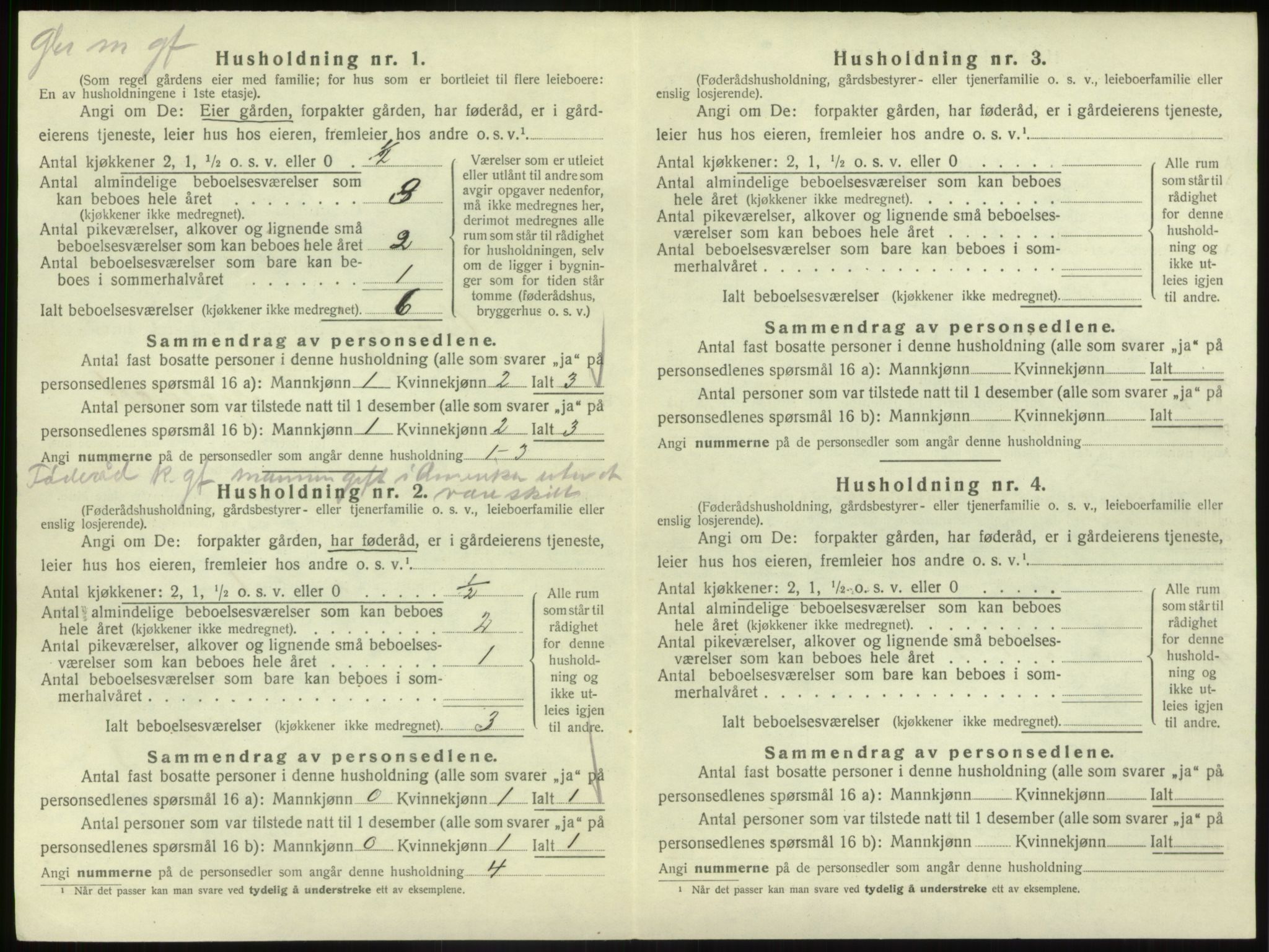 SAB, 1920 census for Vevring, 1920, p. 304