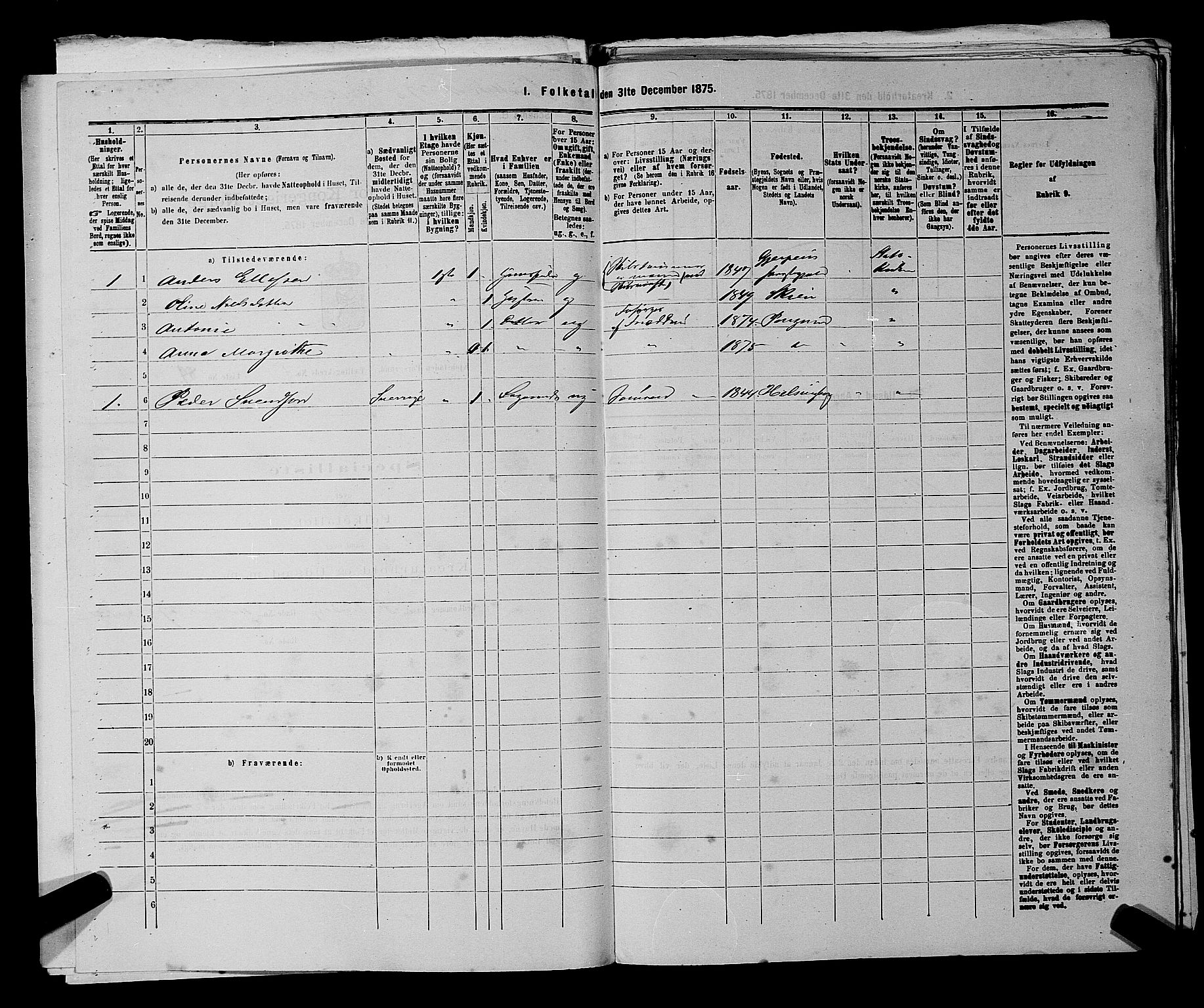 SAKO, 1875 census for 0805P Porsgrunn, 1875, p. 226