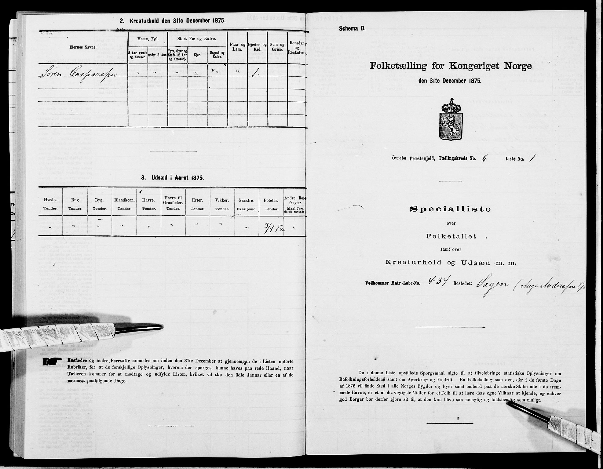 SAK, 1875 census for 1016P Øvrebø, 1875, p. 844