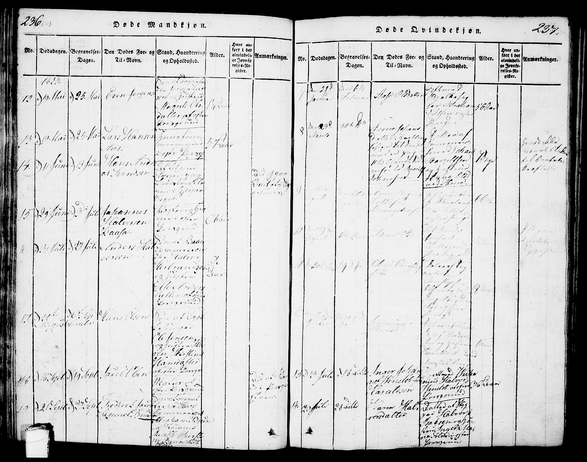 Porsgrunn kirkebøker , SAKO/A-104/G/Gb/L0001: Parish register (copy) no. II 1, 1817-1828, p. 236-237