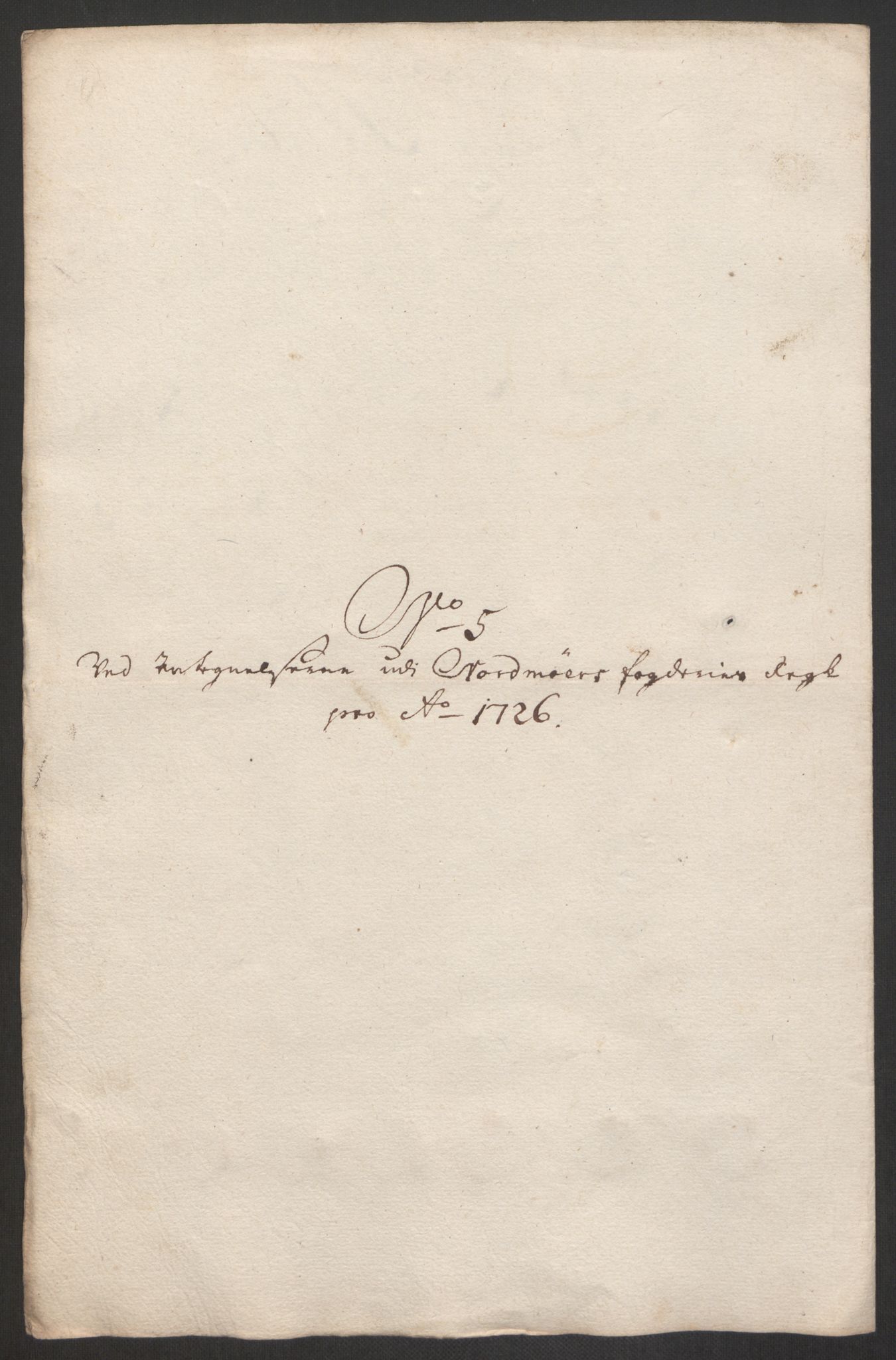 Rentekammeret inntil 1814, Reviderte regnskaper, Fogderegnskap, RA/EA-4092/R56/L3759: Fogderegnskap Nordmøre, 1726, p. 350