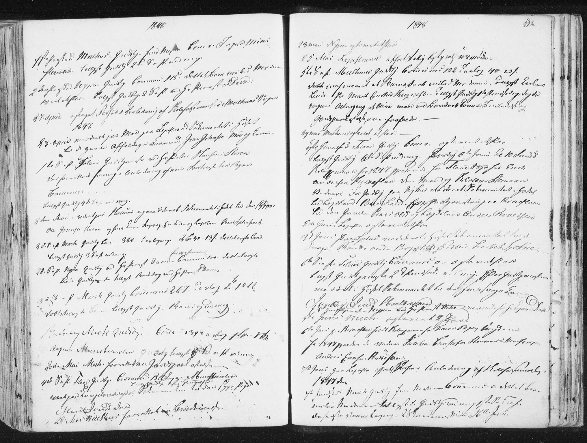 Ministerialprotokoller, klokkerbøker og fødselsregistre - Sør-Trøndelag, AV/SAT-A-1456/691/L1074: Parish register (official) no. 691A06, 1842-1852, p. 522