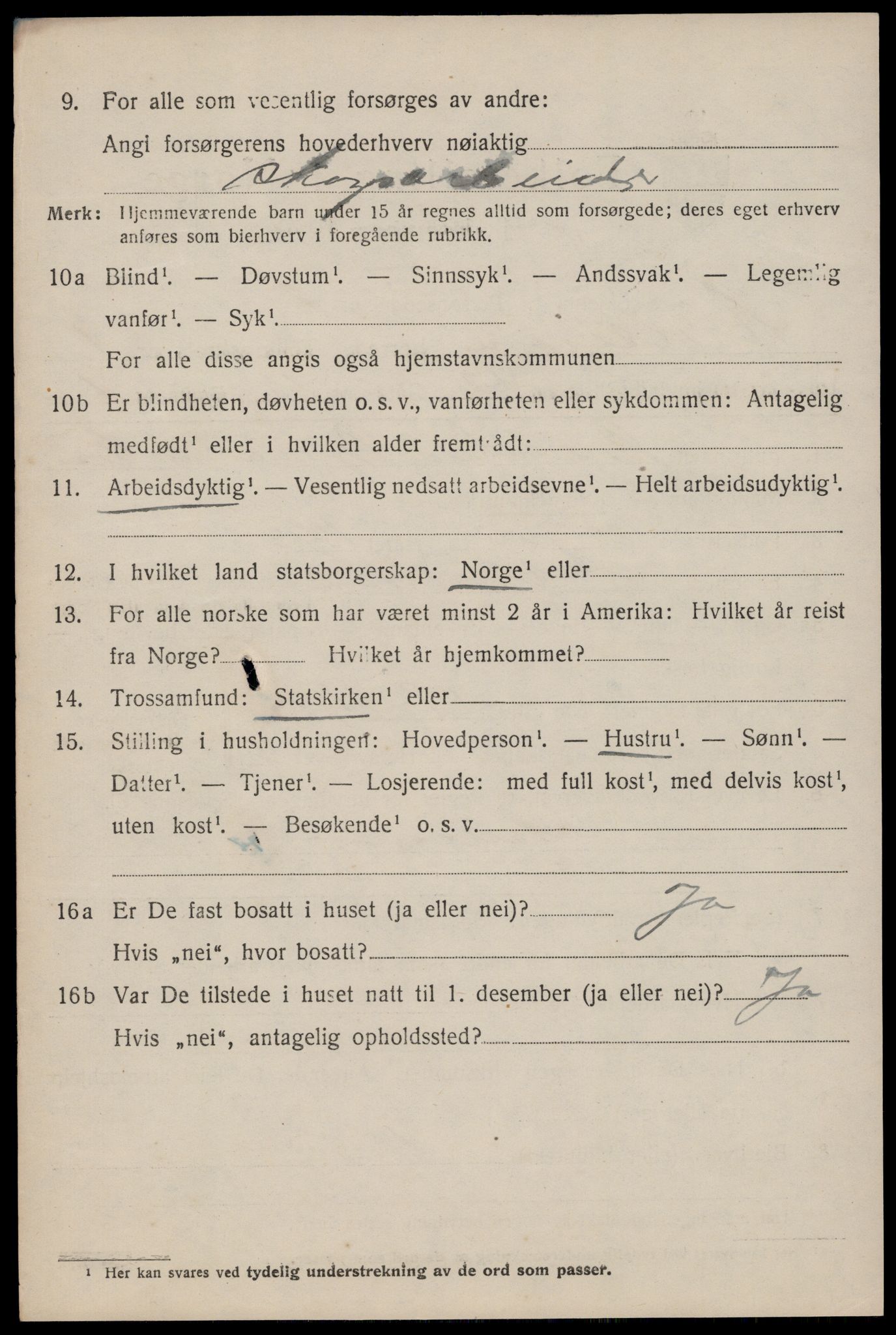 SAKO, 1920 census for Kviteseid, 1920, p. 2070