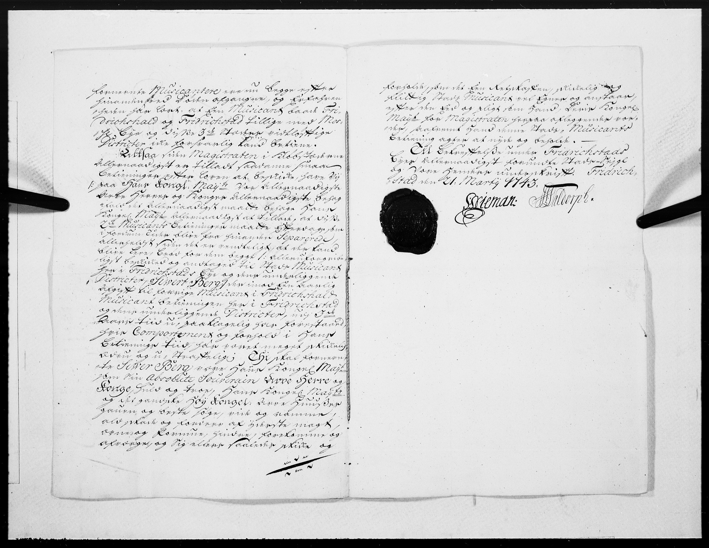 Danske Kanselli 1572-1799, AV/RA-EA-3023/F/Fc/Fcc/Fcca/L0138: Norske innlegg 1572-1799, 1743, p. 8