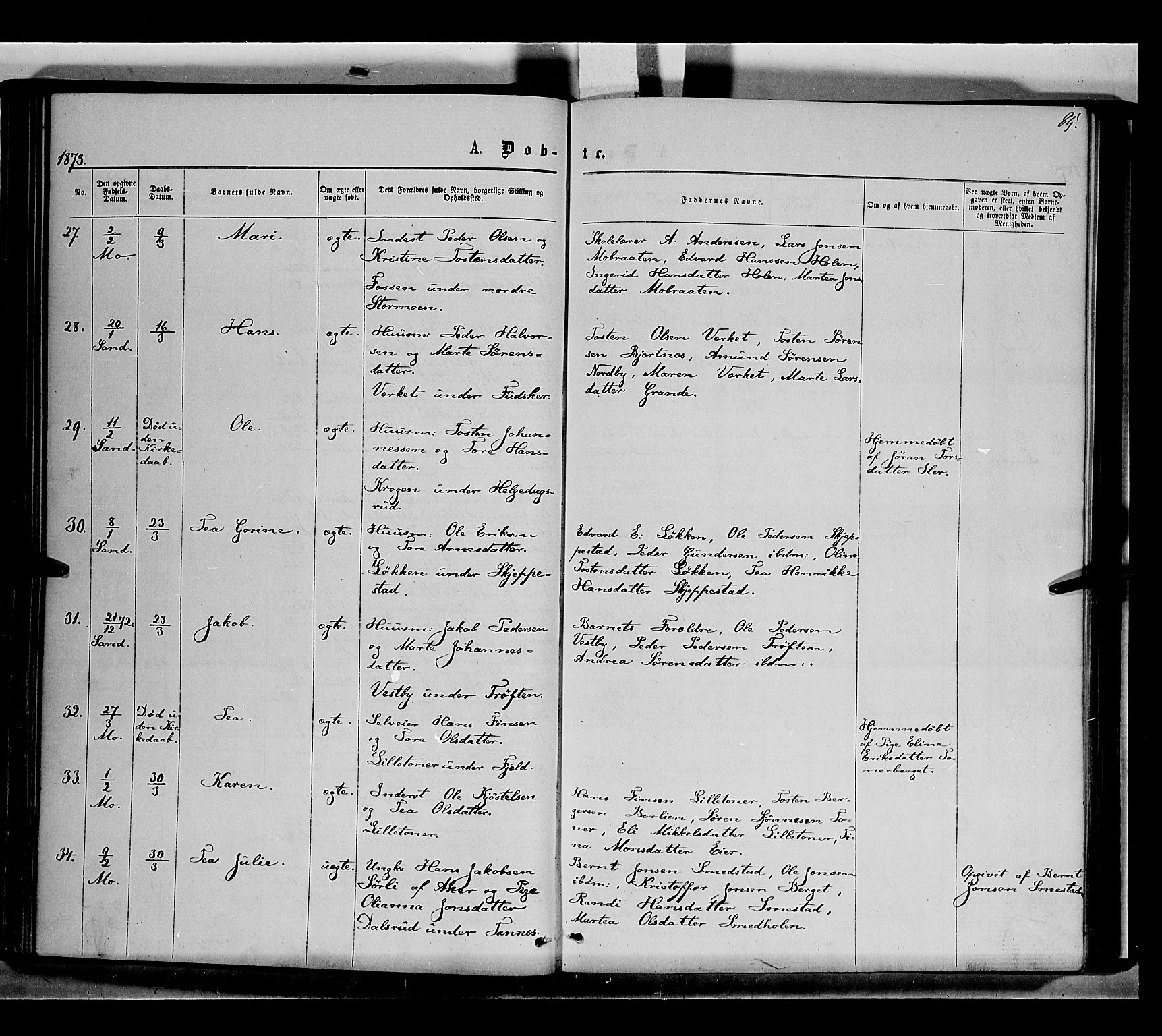 Nord-Odal prestekontor, AV/SAH-PREST-032/H/Ha/Haa/L0004: Parish register (official) no. 4, 1866-1873, p. 85