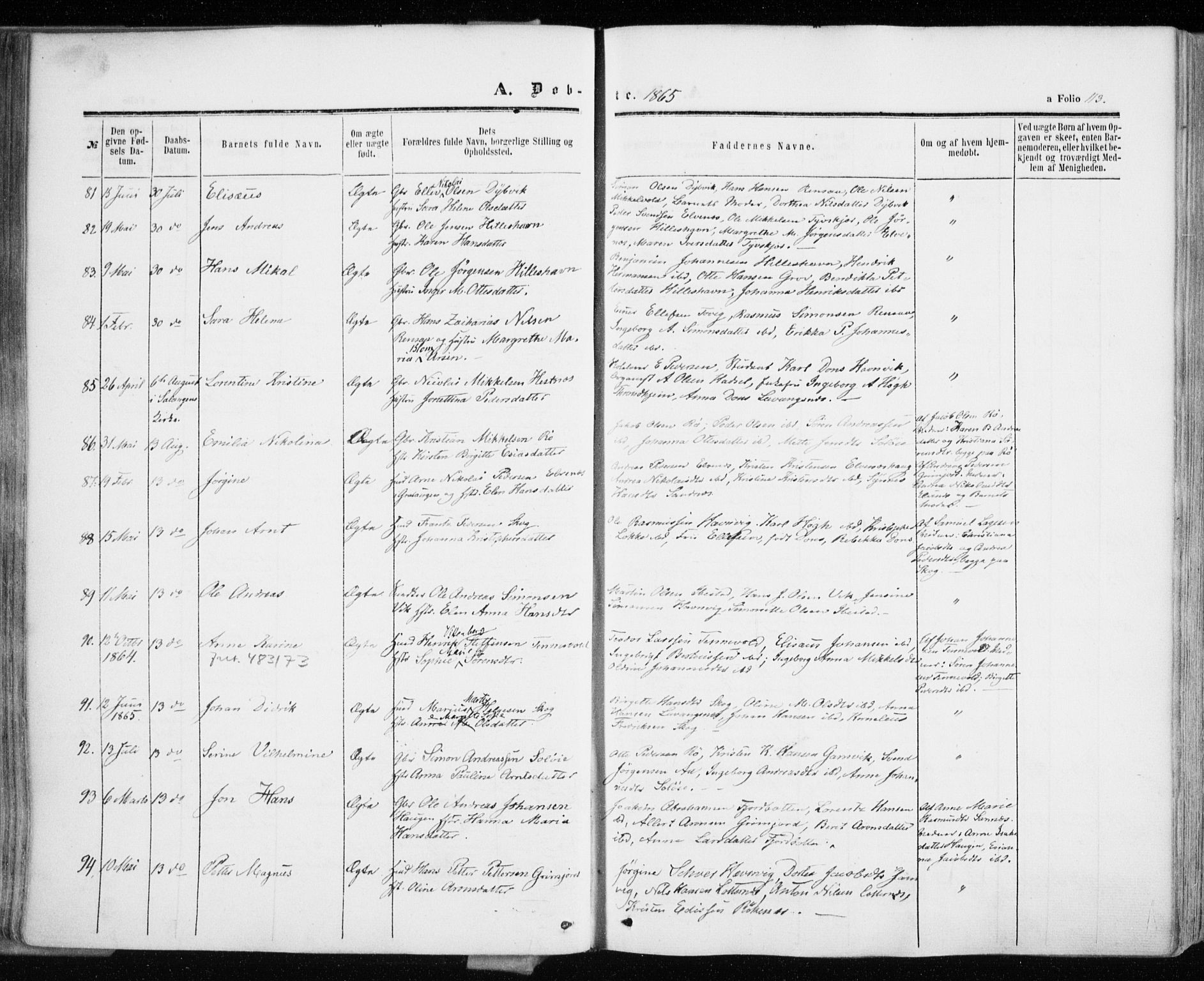 Ibestad sokneprestembete, SATØ/S-0077/H/Ha/Haa/L0009kirke: Parish register (official) no. 9, 1859-1868, p. 113