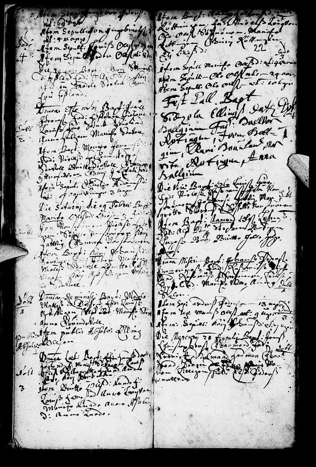 Os sokneprestembete, SAB/A-99929: Parish register (official) no. A 1, 1669-1722, p. 22