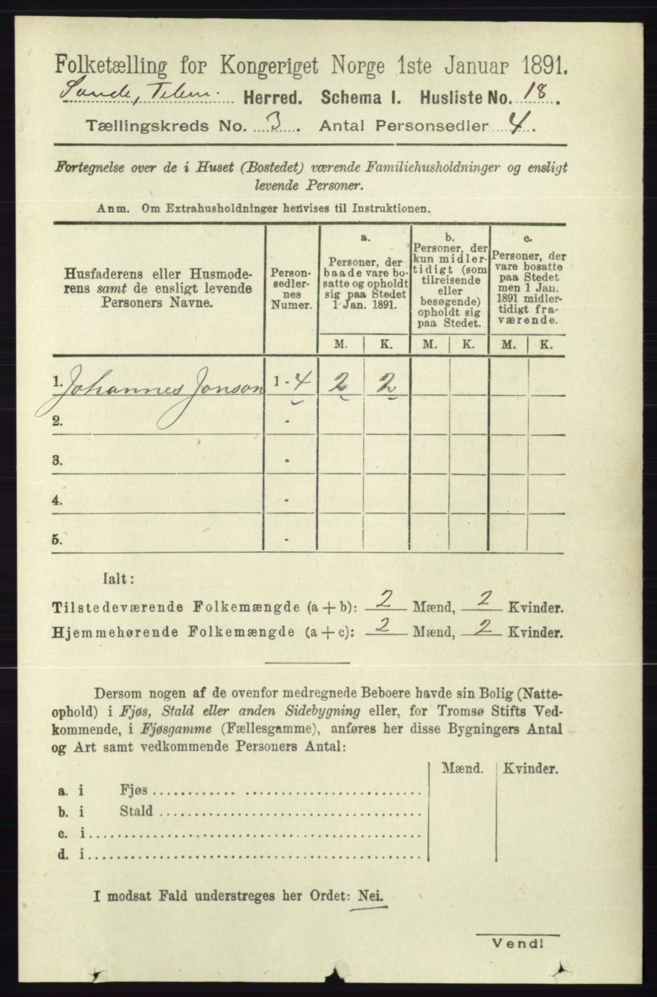 RA, 1891 census for 0822 Sauherad, 1891, p. 685