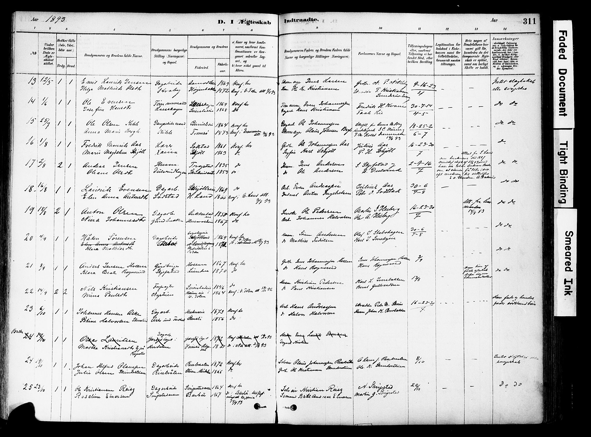 Østre Toten prestekontor, AV/SAH-PREST-104/H/Ha/Haa/L0006: Parish register (official) no. 6 /1, 1878-1896, p. 311