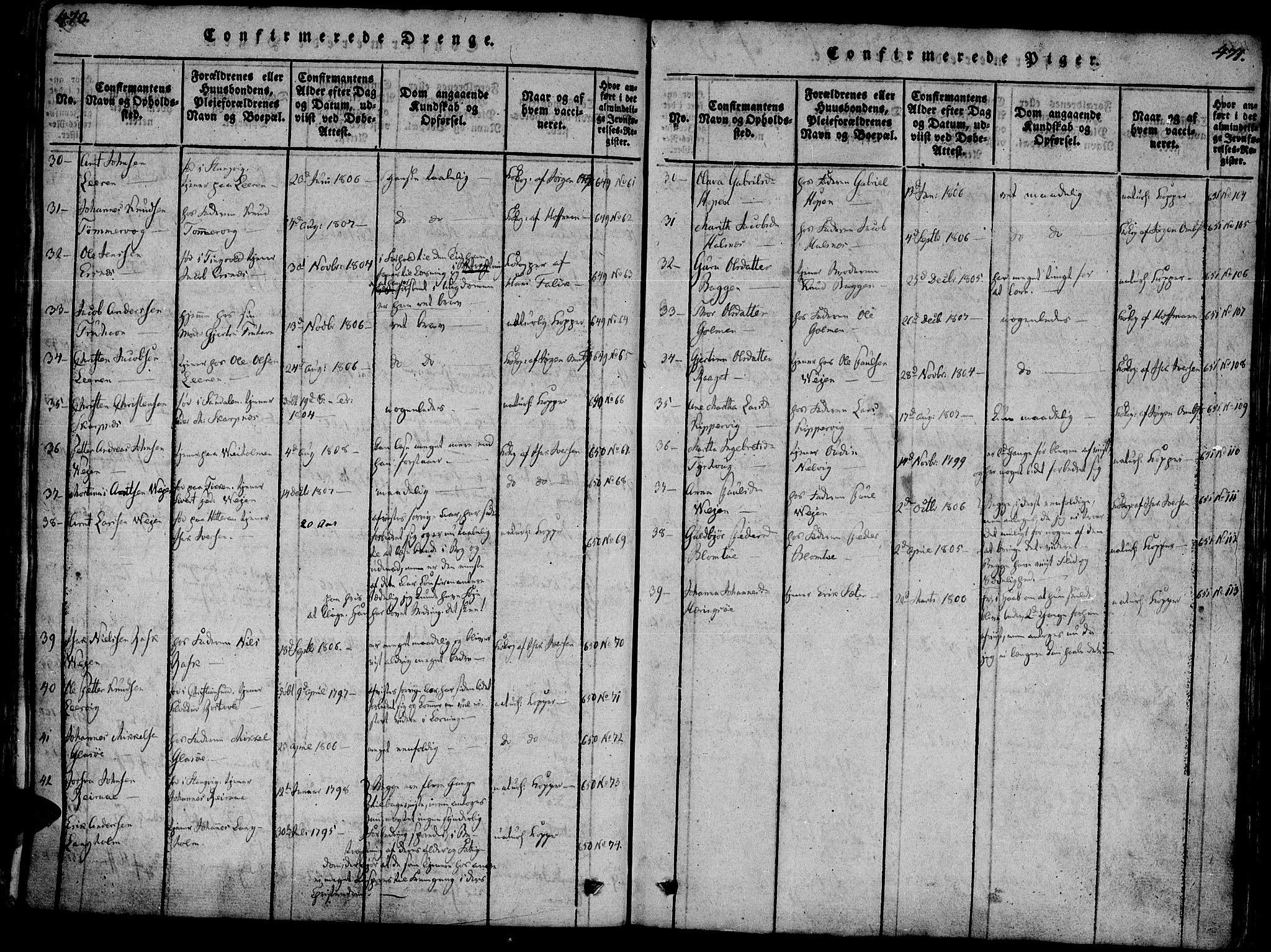 Ministerialprotokoller, klokkerbøker og fødselsregistre - Møre og Romsdal, SAT/A-1454/581/L0933: Parish register (official) no. 581A03 /1, 1819-1836, p. 470-471