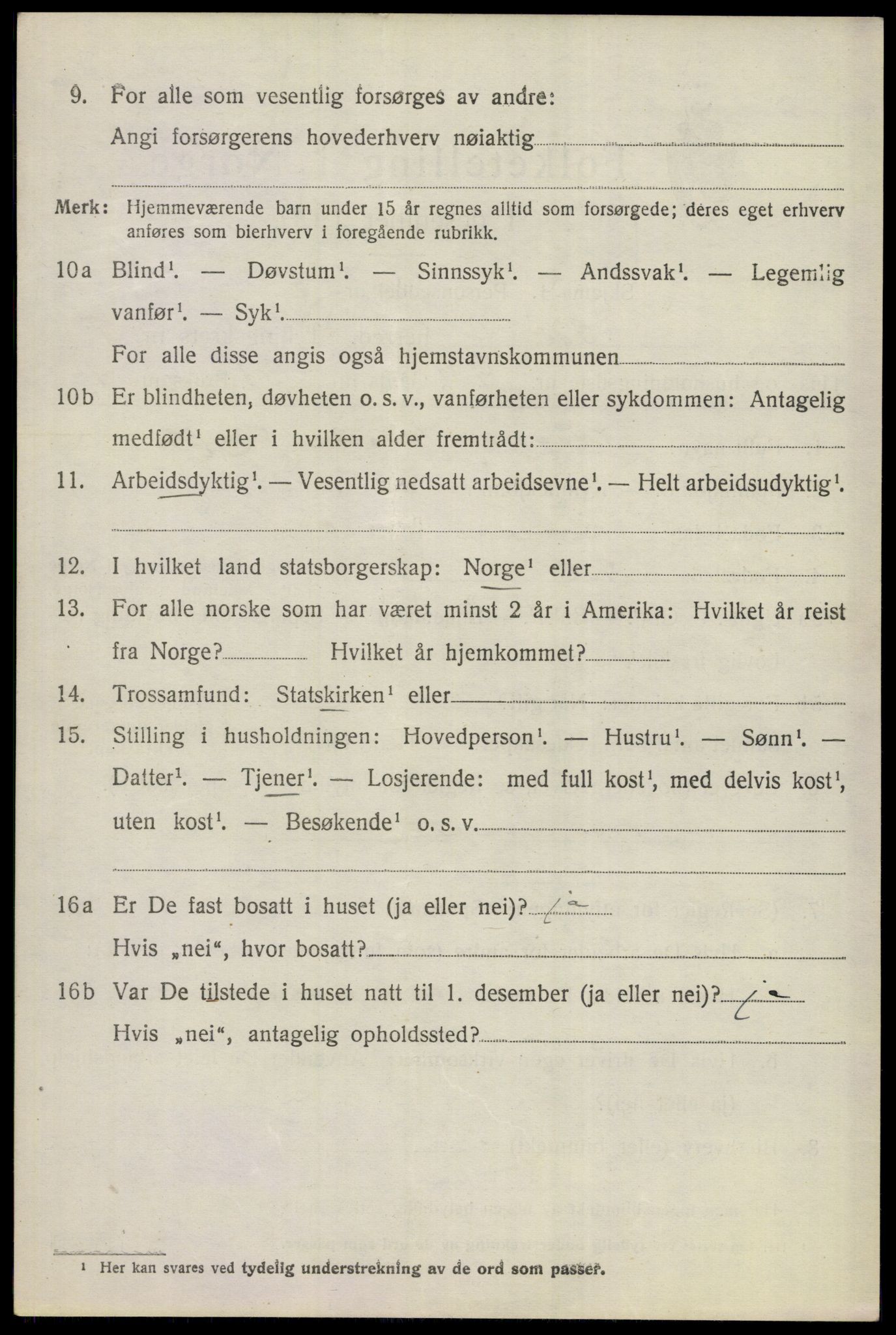 SAKO, 1920 census for Gol, 1920, p. 4573