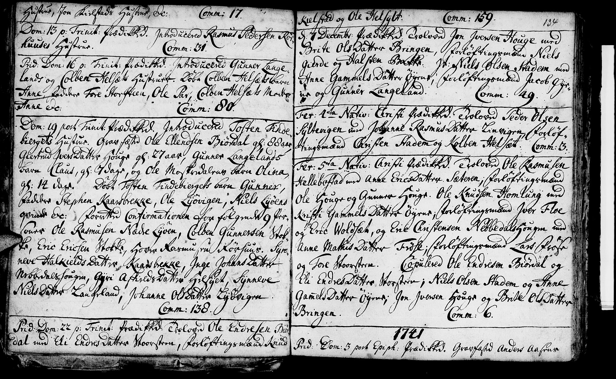 Ministerialprotokoller, klokkerbøker og fødselsregistre - Møre og Romsdal, SAT/A-1454/519/L0241: Parish register (official) no. 519A01 /2, 1736-1760, p. 134