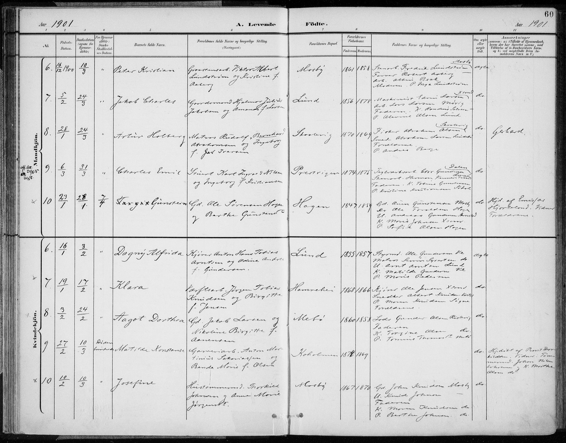 Oddernes sokneprestkontor, SAK/1111-0033/F/Fa/Faa/L0010: Parish register (official) no. A 10, 1897-1911, p. 60