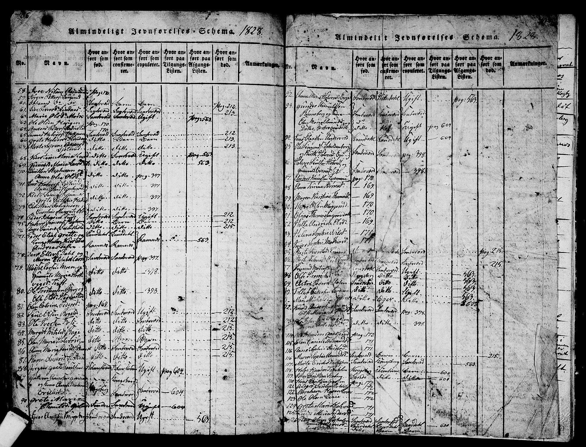 Sandsvær kirkebøker, AV/SAKO-A-244/G/Ga/L0003: Parish register (copy) no. I 3, 1817-1839, p. 706-707