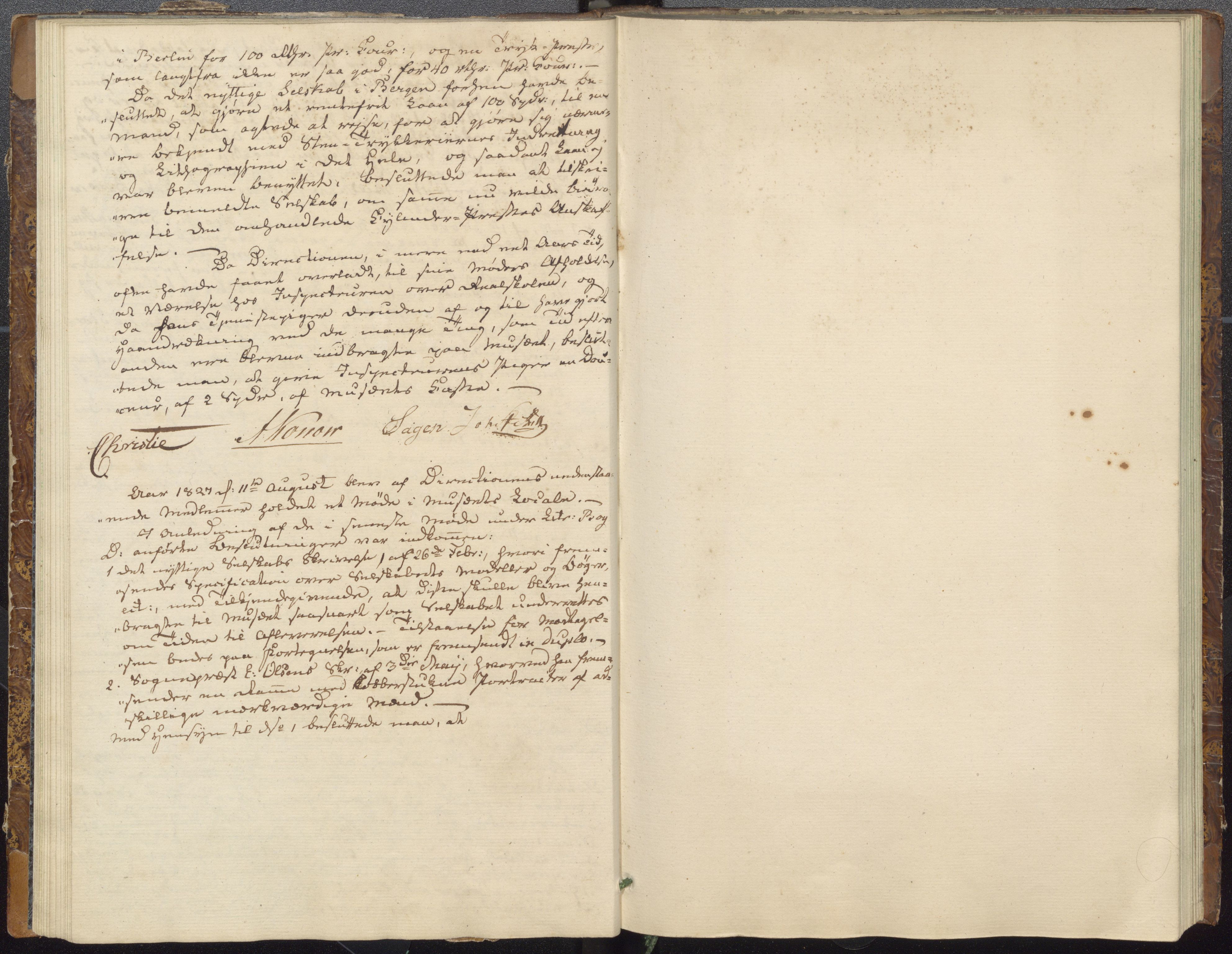 Bergens Museum, UMB/A007/A/Aa/L0001: Forhandlingsprotokoll, 1825-1827, p. 30