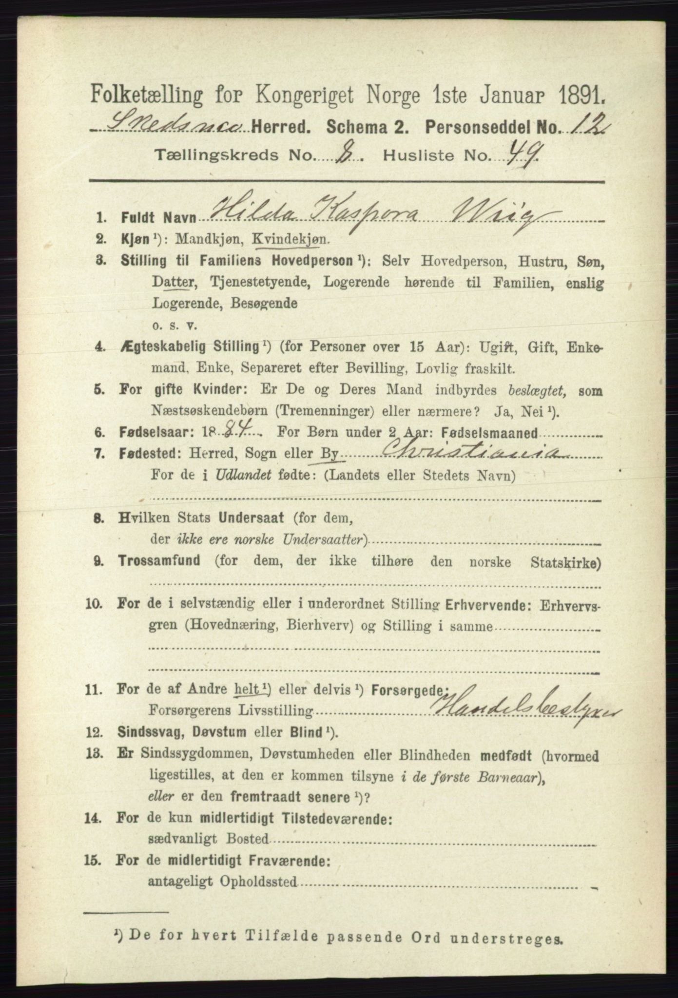 RA, 1891 census for 0231 Skedsmo, 1891, p. 4478