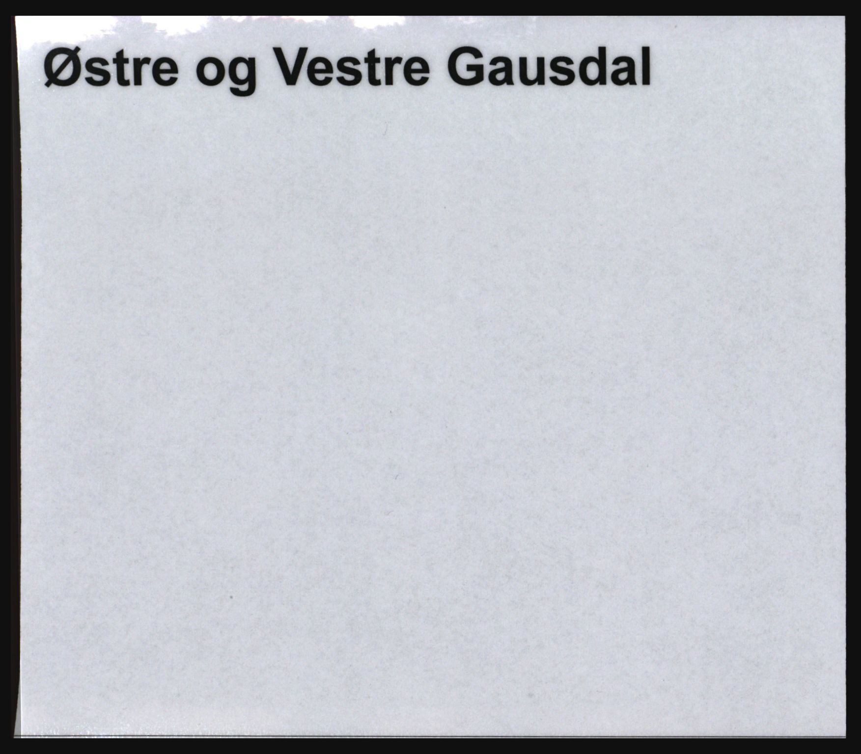 Norges Brannkasse, Vestre Gausdal, SAH/NBRANV-040, p. 1