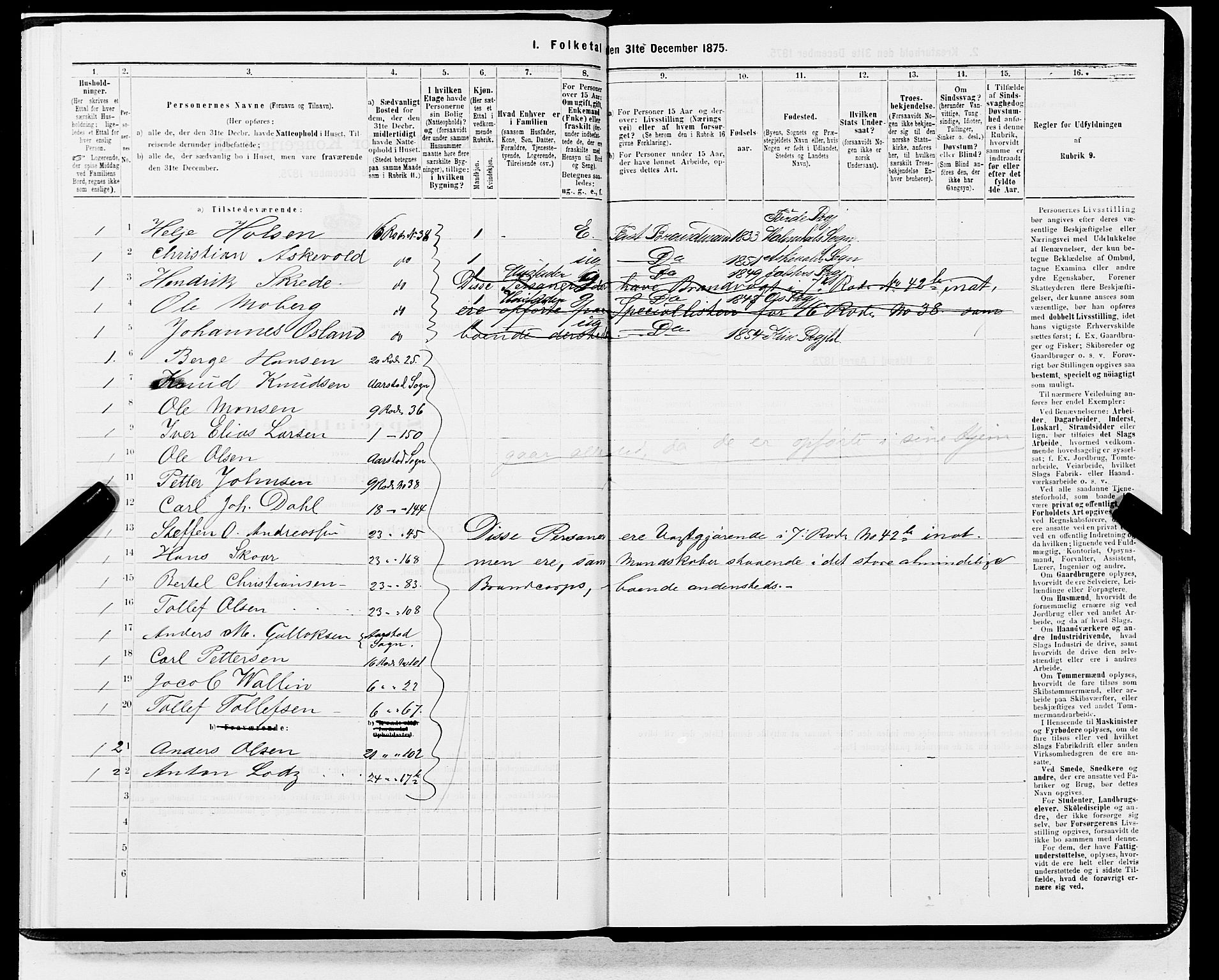 SAB, 1875 census for 1301 Bergen, 1875, p. 1427