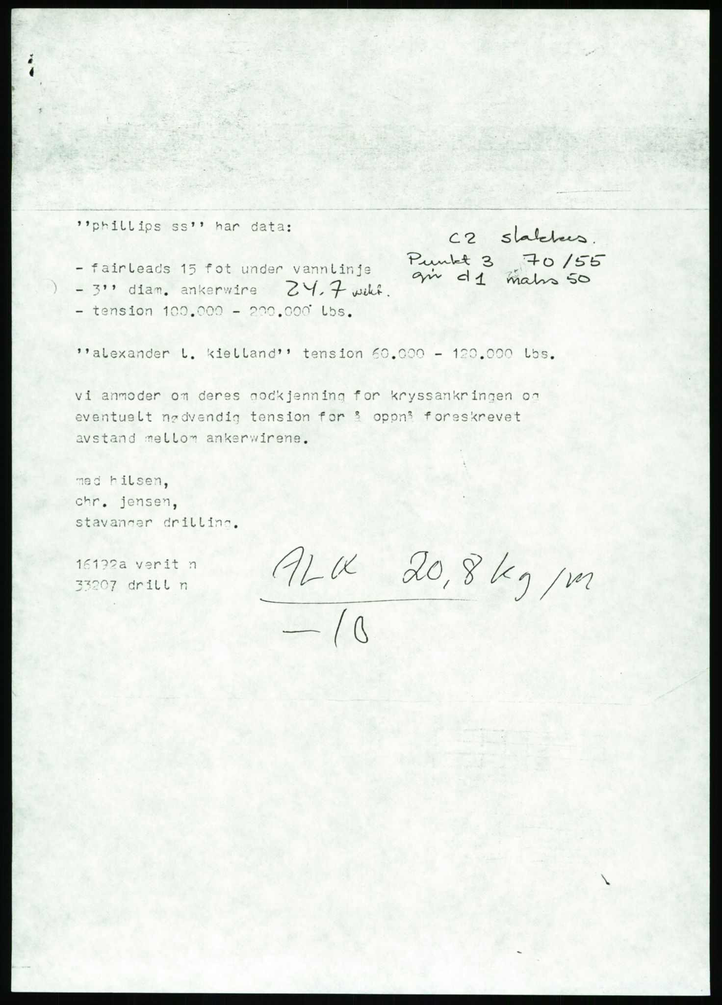 Justisdepartementet, Granskningskommisjonen ved Alexander Kielland-ulykken 27.3.1980, AV/RA-S-1165/D/L0002: I Det norske Veritas (I1-I5, I7-I11, I14-I17, I21-I28, I30-I31)/B Stavanger Drilling A/S (B4), 1980-1981, p. 49