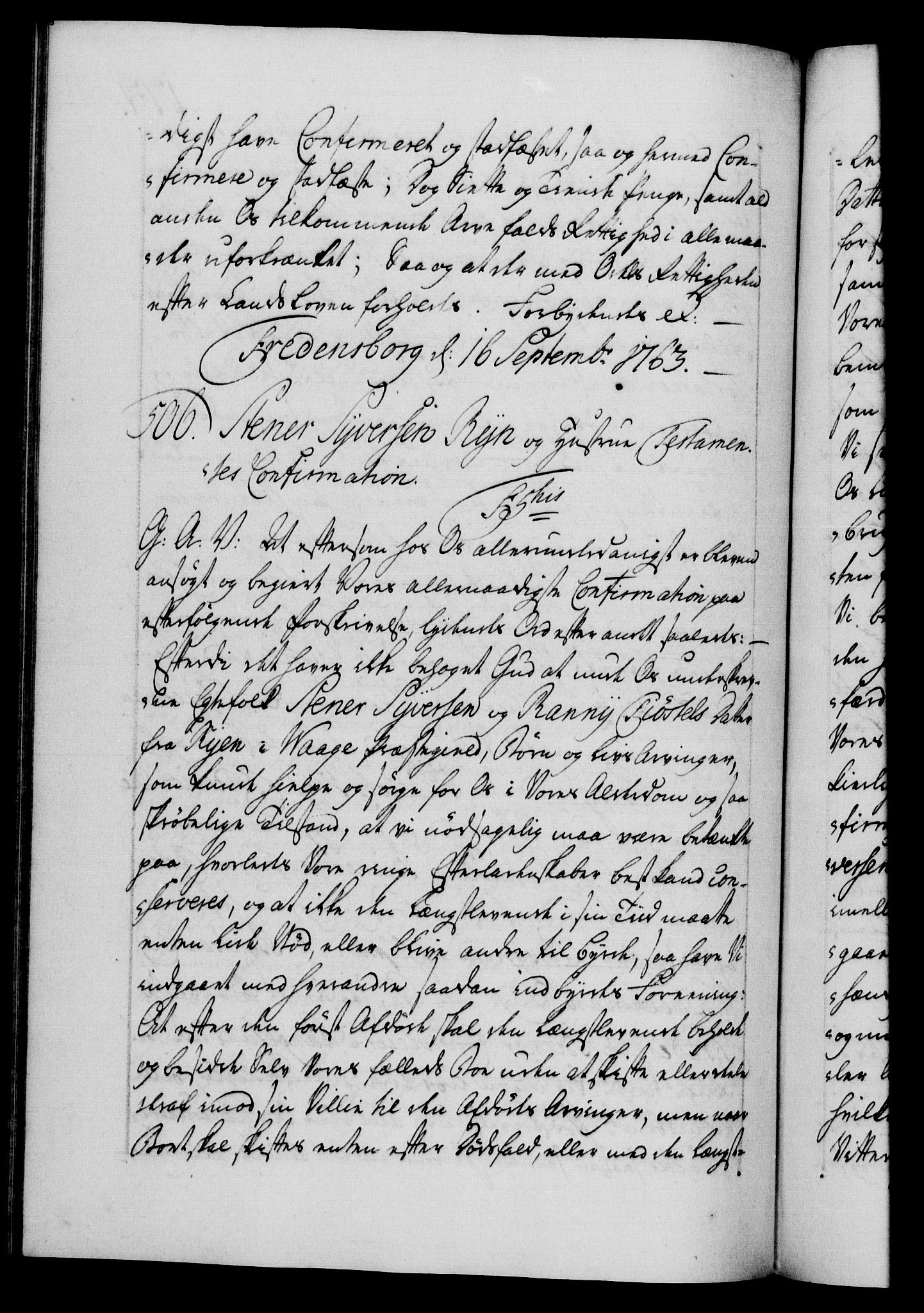 Danske Kanselli 1572-1799, AV/RA-EA-3023/F/Fc/Fca/Fcaa/L0042: Norske registre, 1763-1766, p. 177b