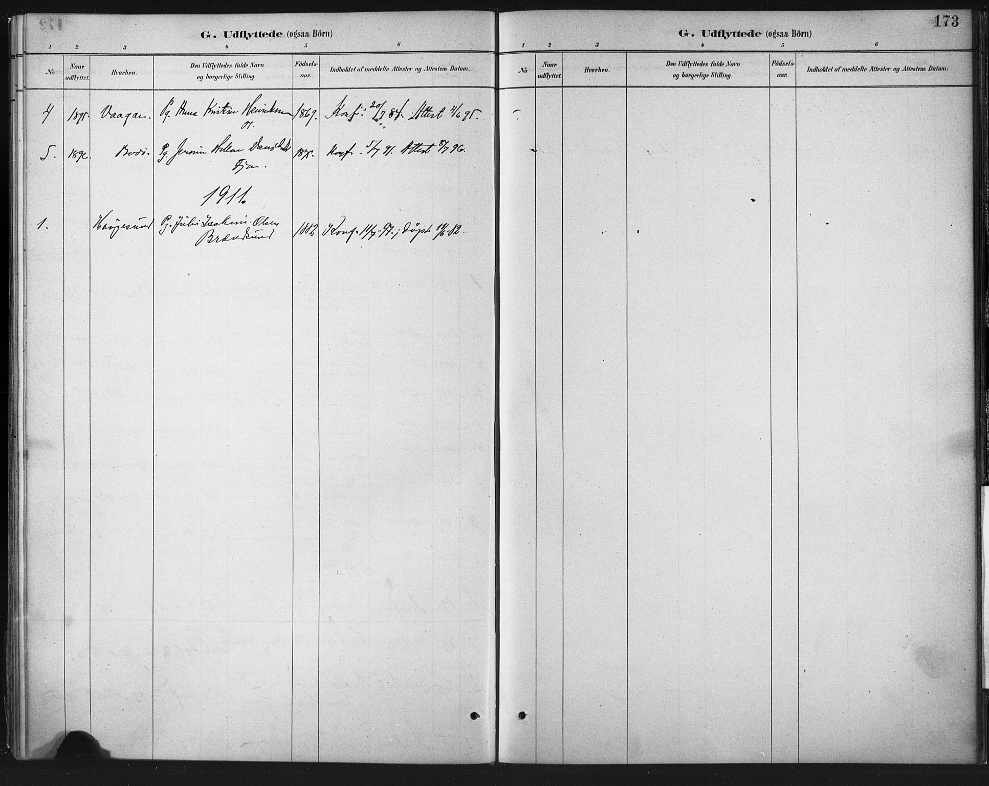 Ministerialprotokoller, klokkerbøker og fødselsregistre - Nordland, SAT/A-1459/803/L0071: Parish register (official) no. 803A01, 1881-1897, p. 173