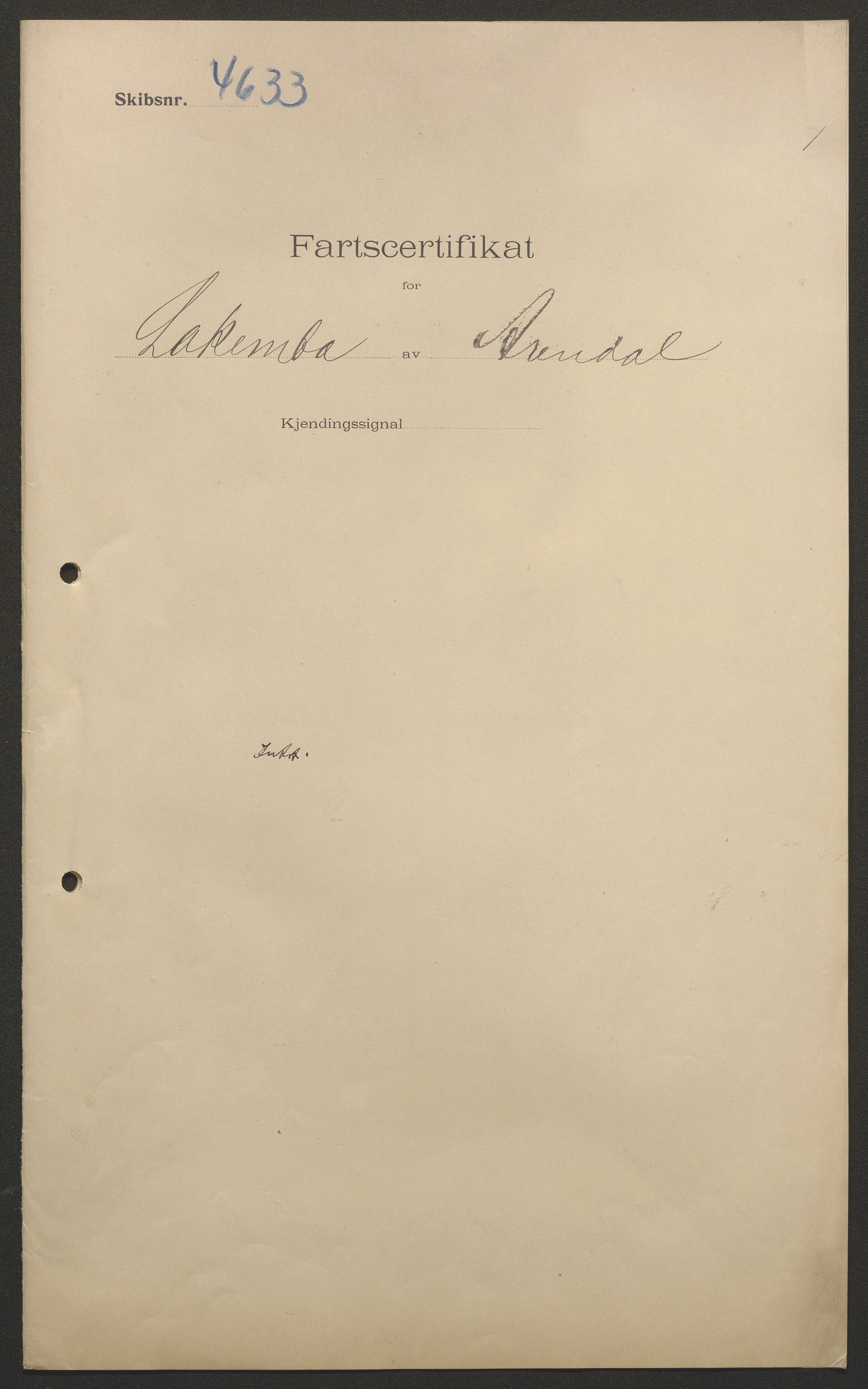 Sjøfartsdirektoratet med forløpere, skipsmapper slettede skip, AV/RA-S-4998/F/Fa/L0638: --, 1866-1933, p. 17