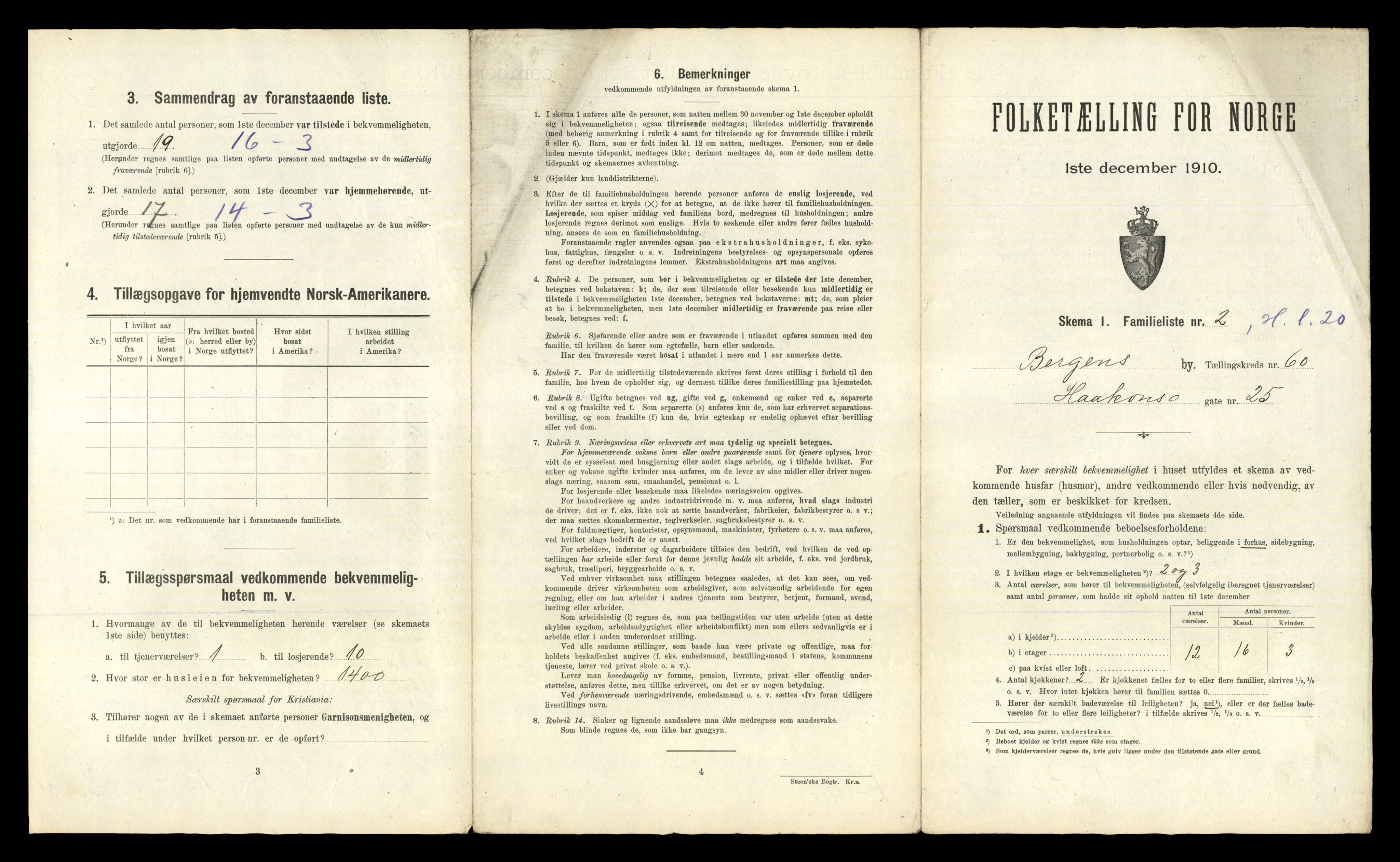 RA, 1910 census for Bergen, 1910, p. 20947