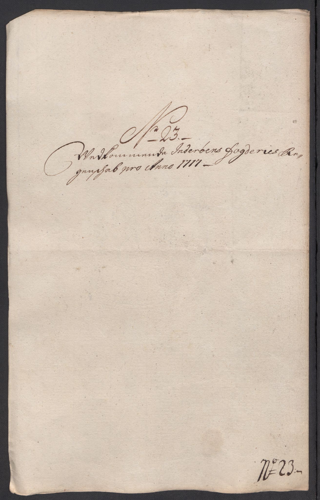 Rentekammeret inntil 1814, Reviderte regnskaper, Fogderegnskap, AV/RA-EA-4092/R63/L4325: Fogderegnskap Inderøy, 1717, p. 233