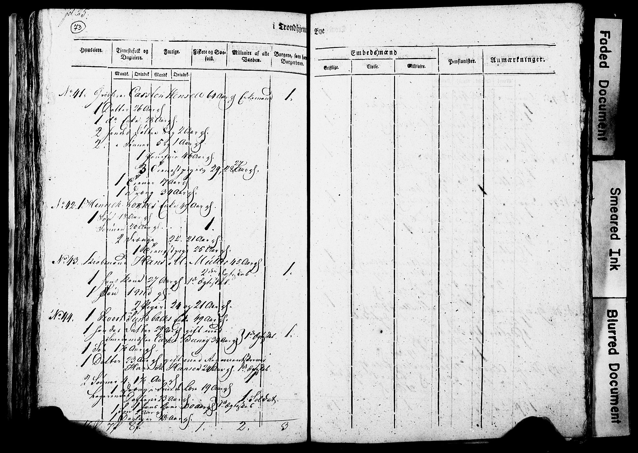 RA, Census 1815 for Trondheim, 1815, p. 274