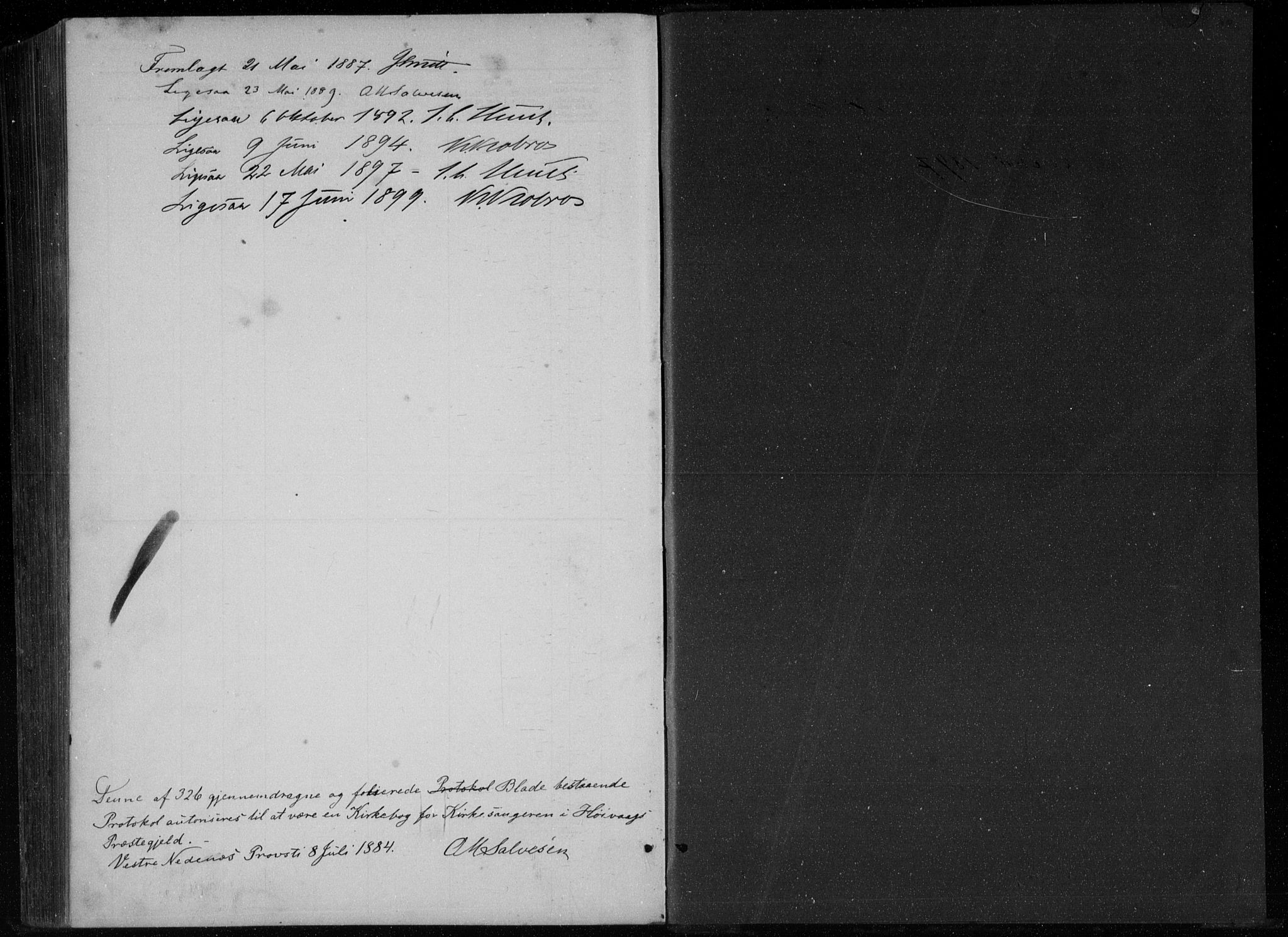 Høvåg sokneprestkontor, AV/SAK-1111-0025/F/Fb/L0004: Parish register (copy) no. B 4, 1883-1898