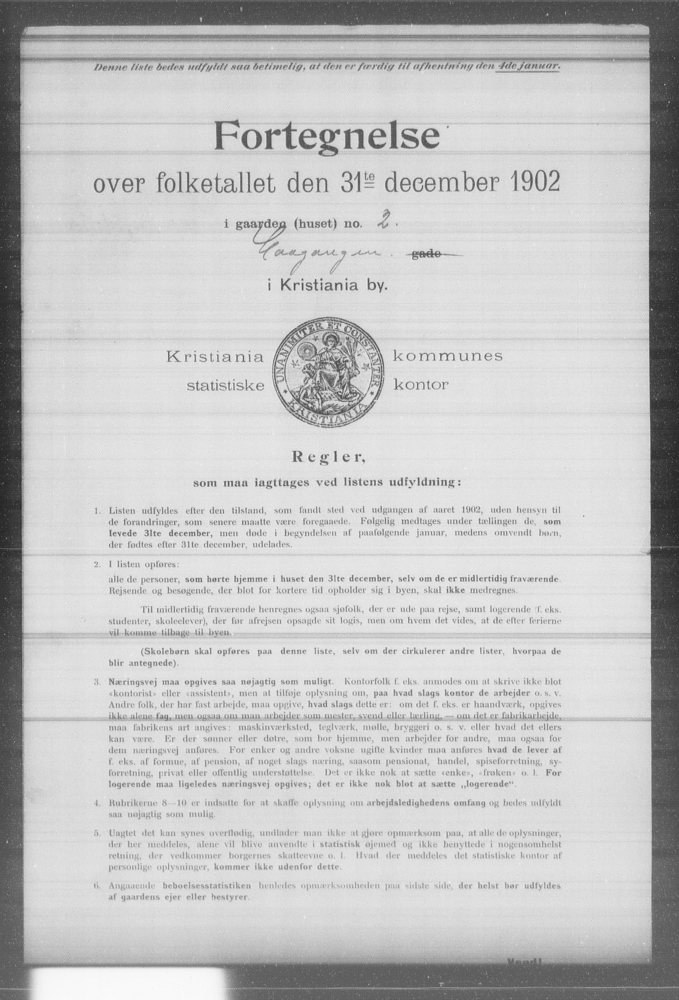 OBA, Municipal Census 1902 for Kristiania, 1902, p. 8133