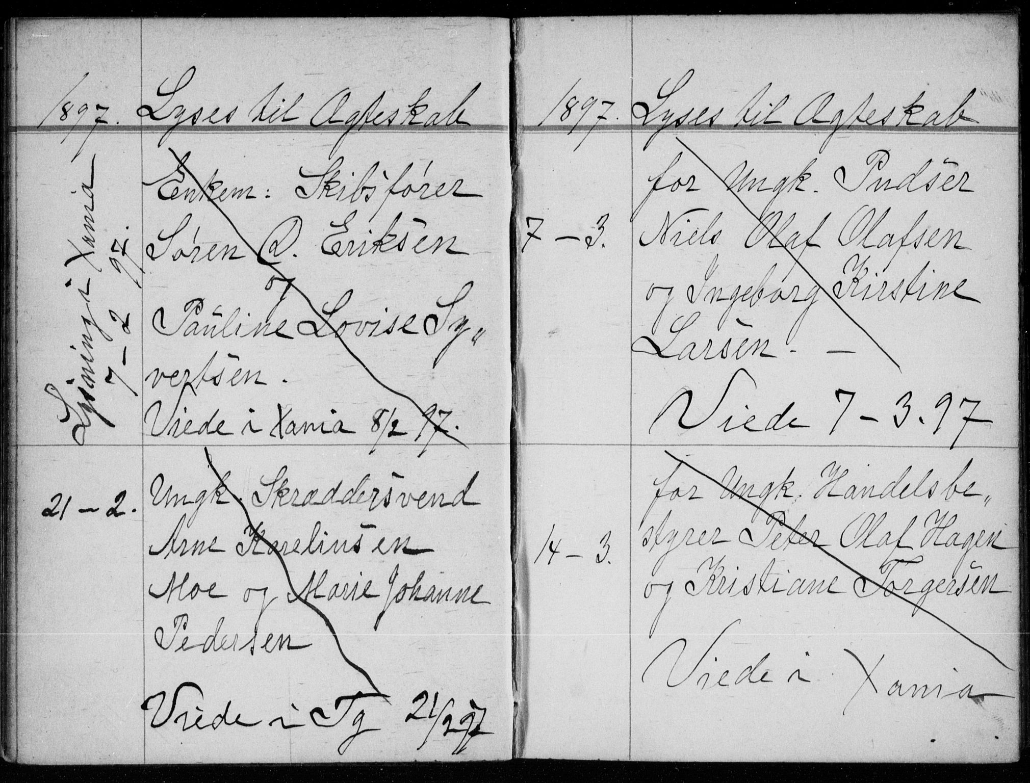 Strømsø kirkebøker, SAKO/A-246/H/Ha/L0009: Banns register no. 9, 1896-1901