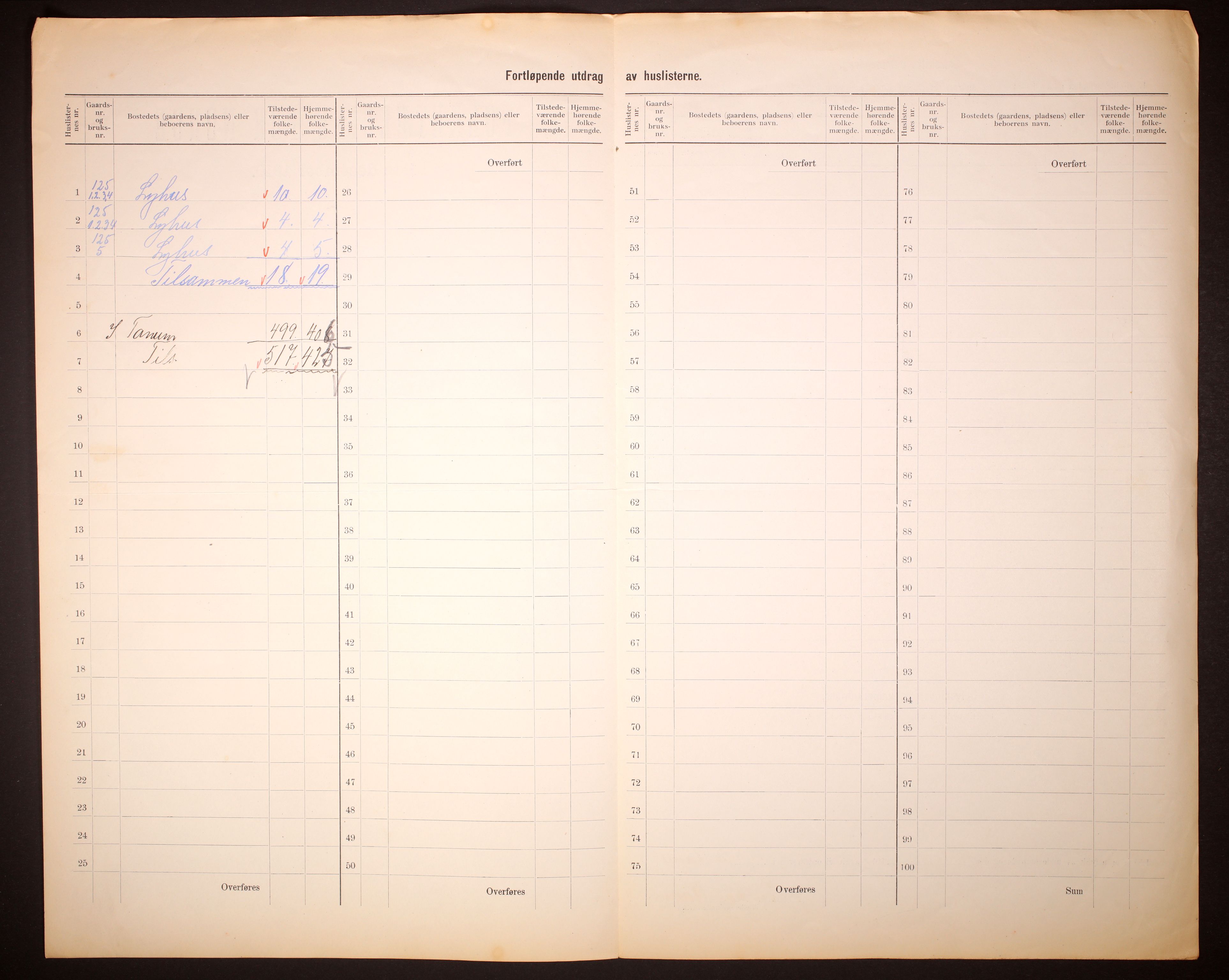 RA, 1910 census for Brunlanes, 1910, p. 12