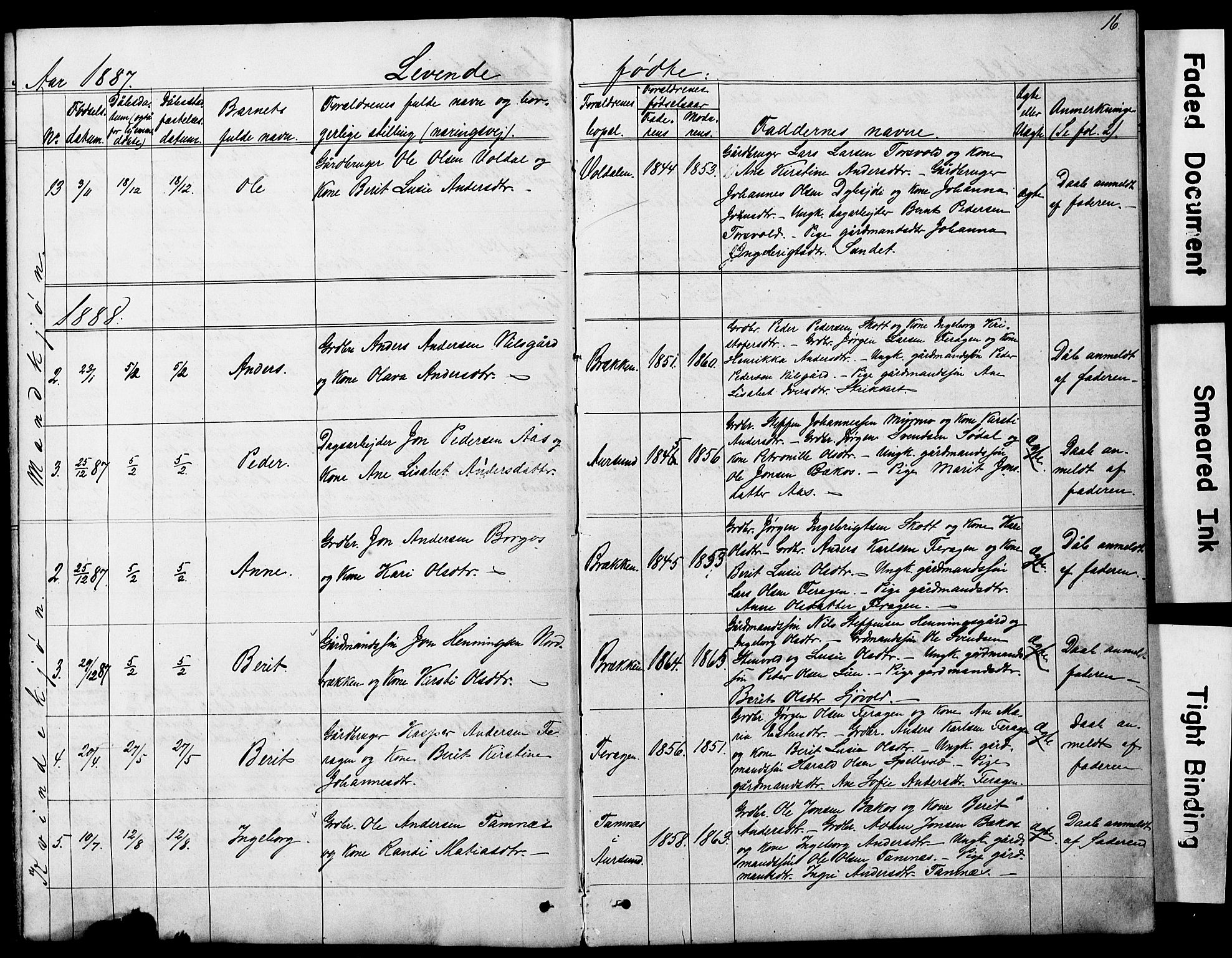 Ministerialprotokoller, klokkerbøker og fødselsregistre - Sør-Trøndelag, SAT/A-1456/683/L0949: Parish register (copy) no. 683C01, 1880-1896, p. 16