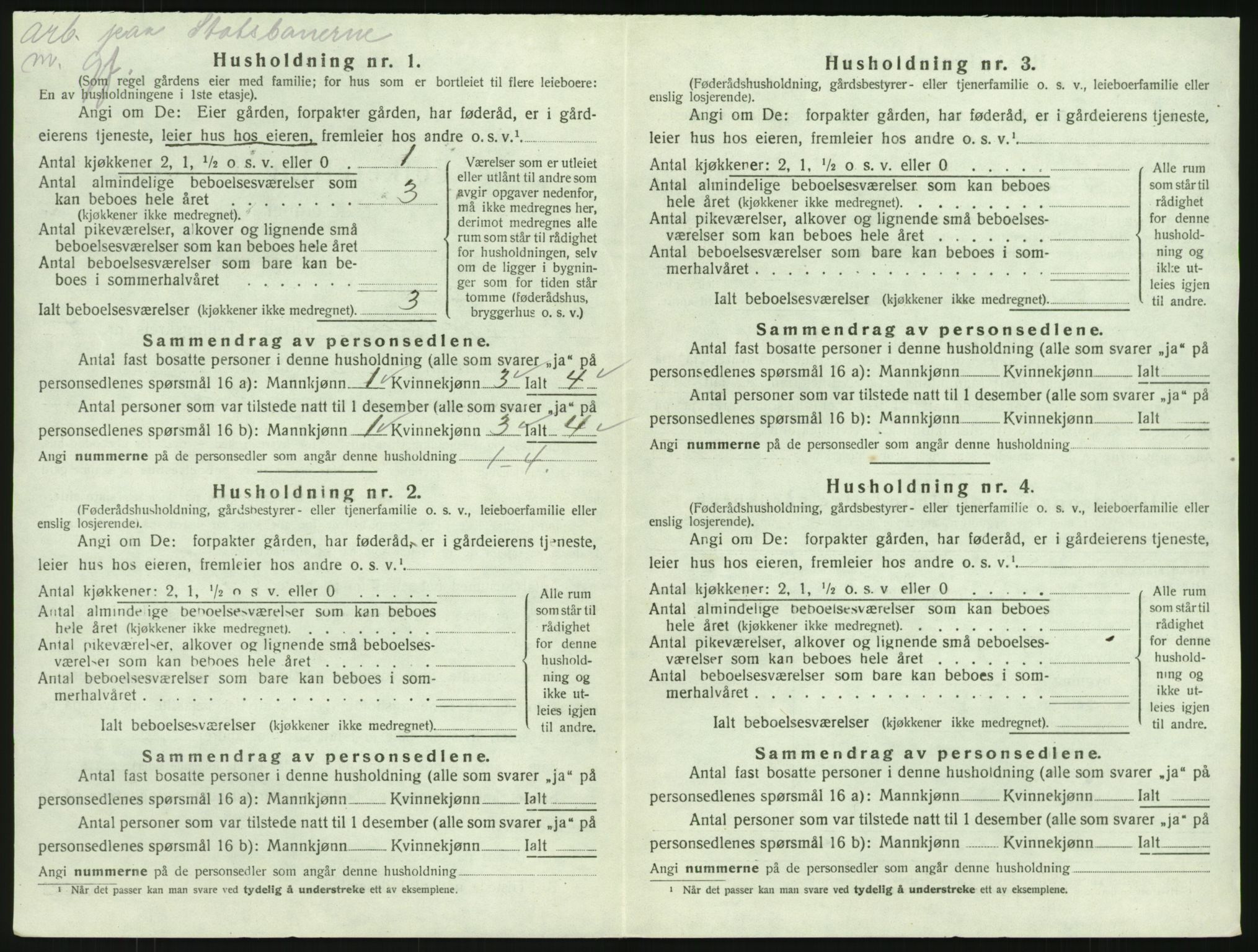 SAKO, 1920 census for Tjølling, 1920, p. 1170