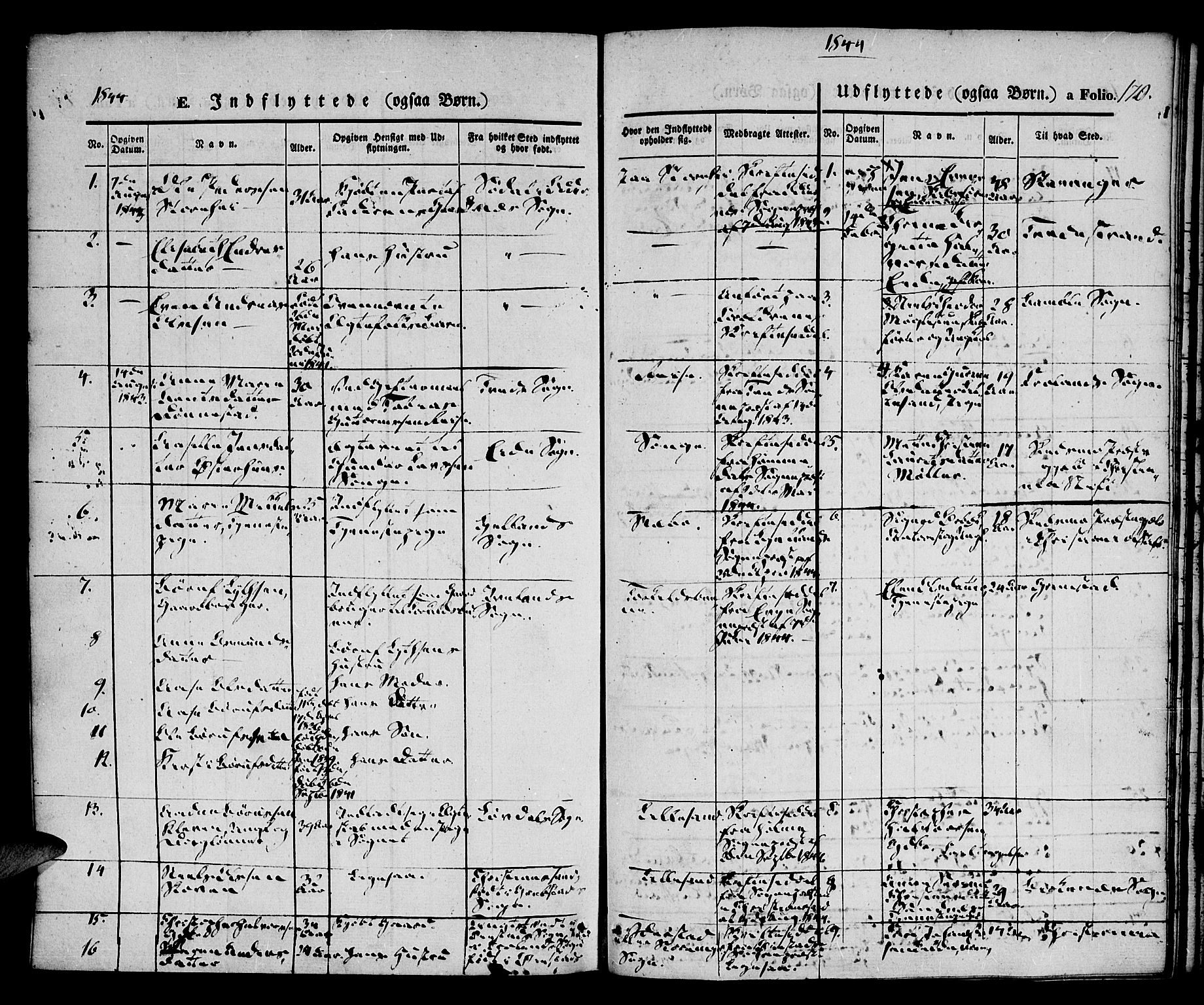 Vestre Moland sokneprestkontor, SAK/1111-0046/F/Fa/Fab/L0005: Parish register (official) no. A 5, 1841-1849, p. 170