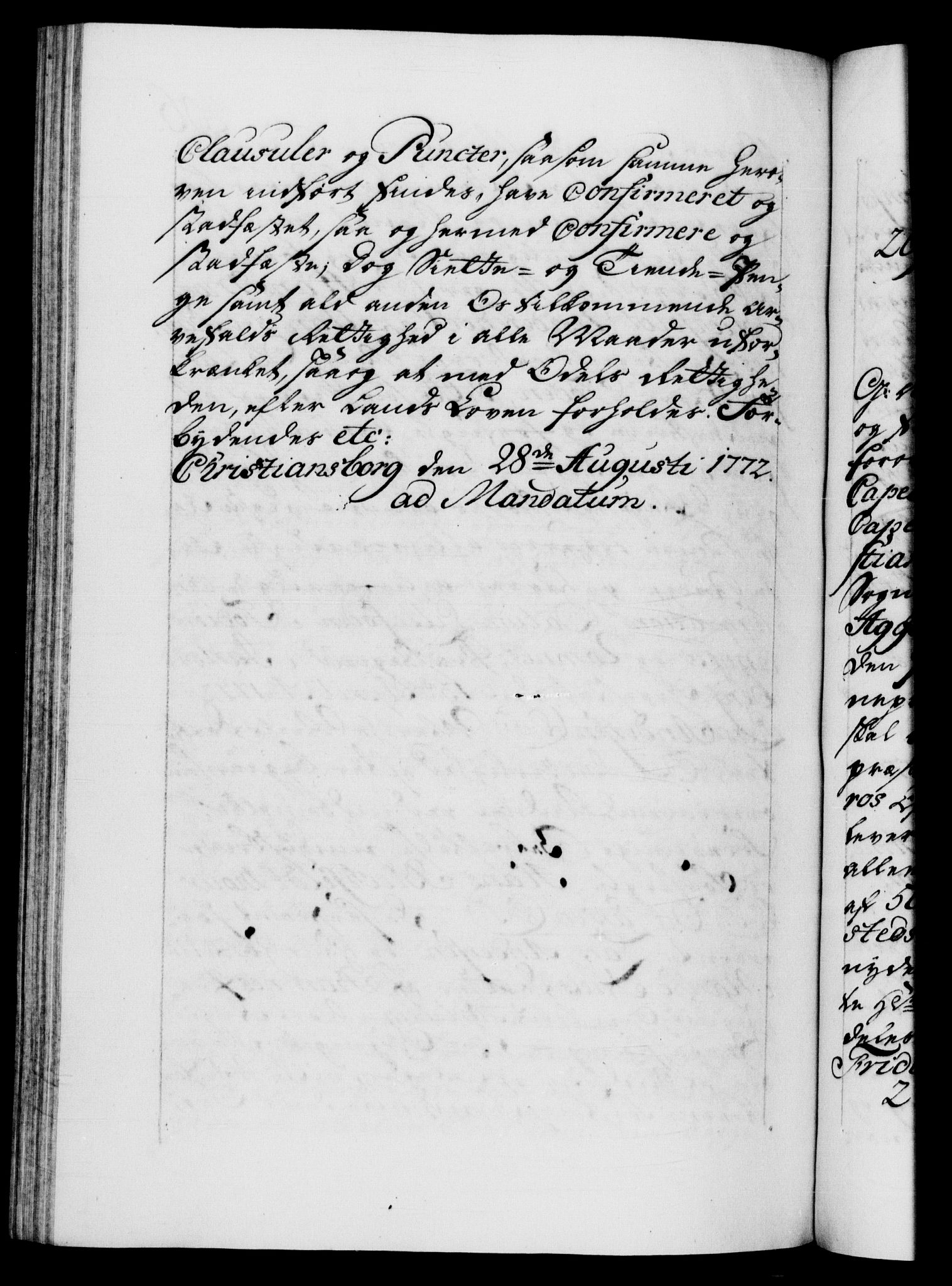 Danske Kanselli 1572-1799, AV/RA-EA-3023/F/Fc/Fca/Fcaa/L0045: Norske registre "Norske eller 3. dept.s åpne brev, 1771-1773, p. 406b