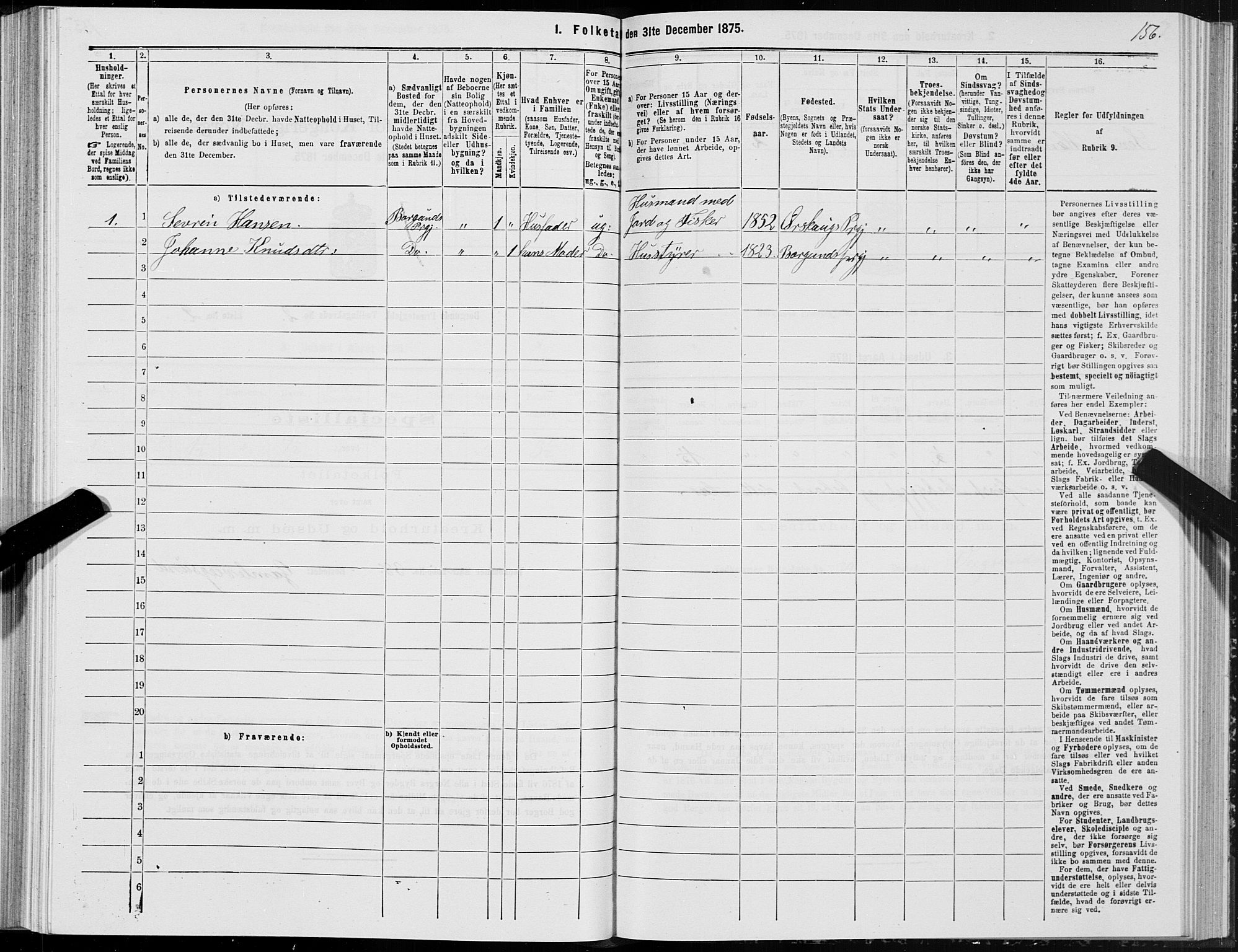 SAT, 1875 census for 1531P Borgund, 1875, p. 1156