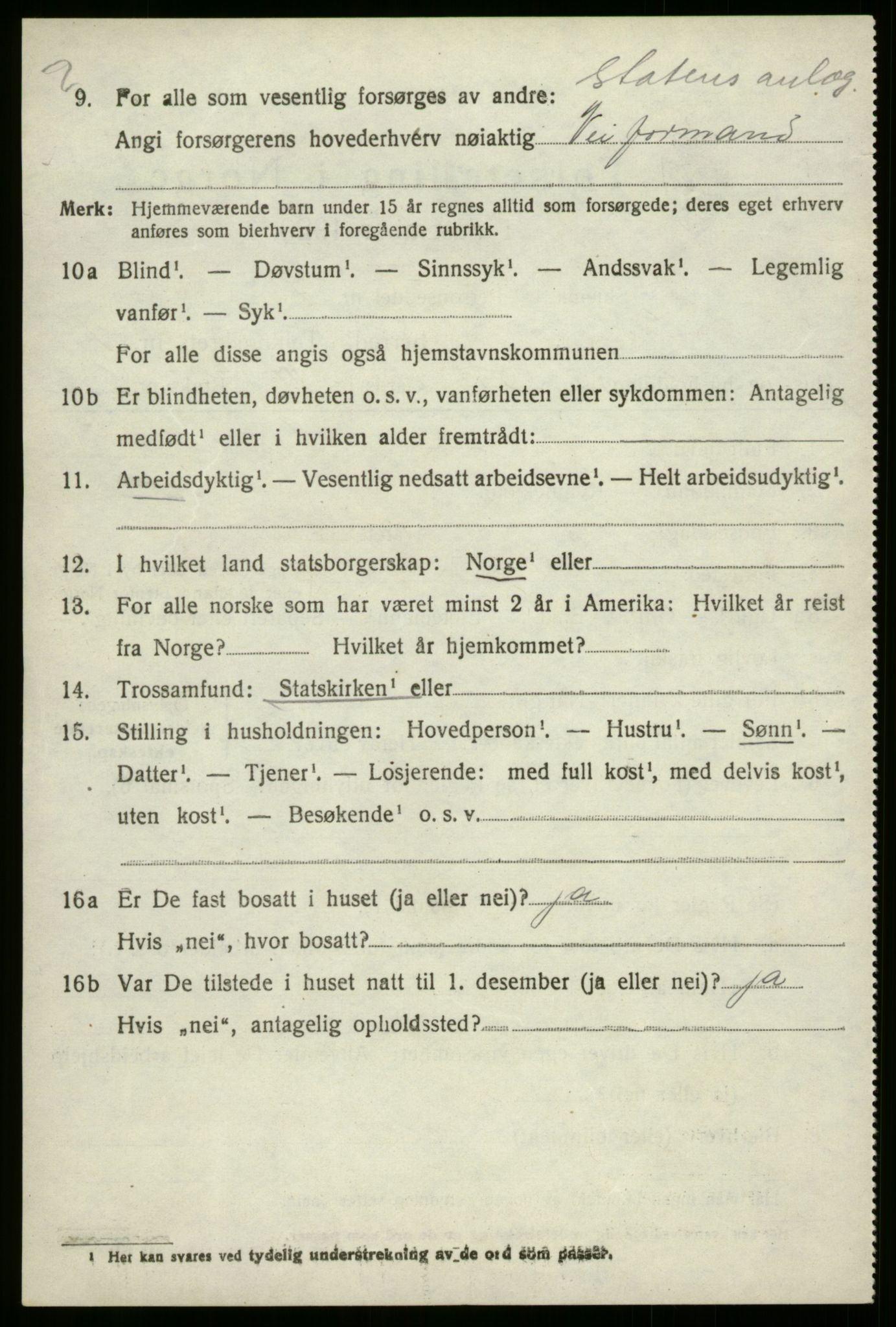 SAB, 1920 census for Stryn, 1920, p. 2145