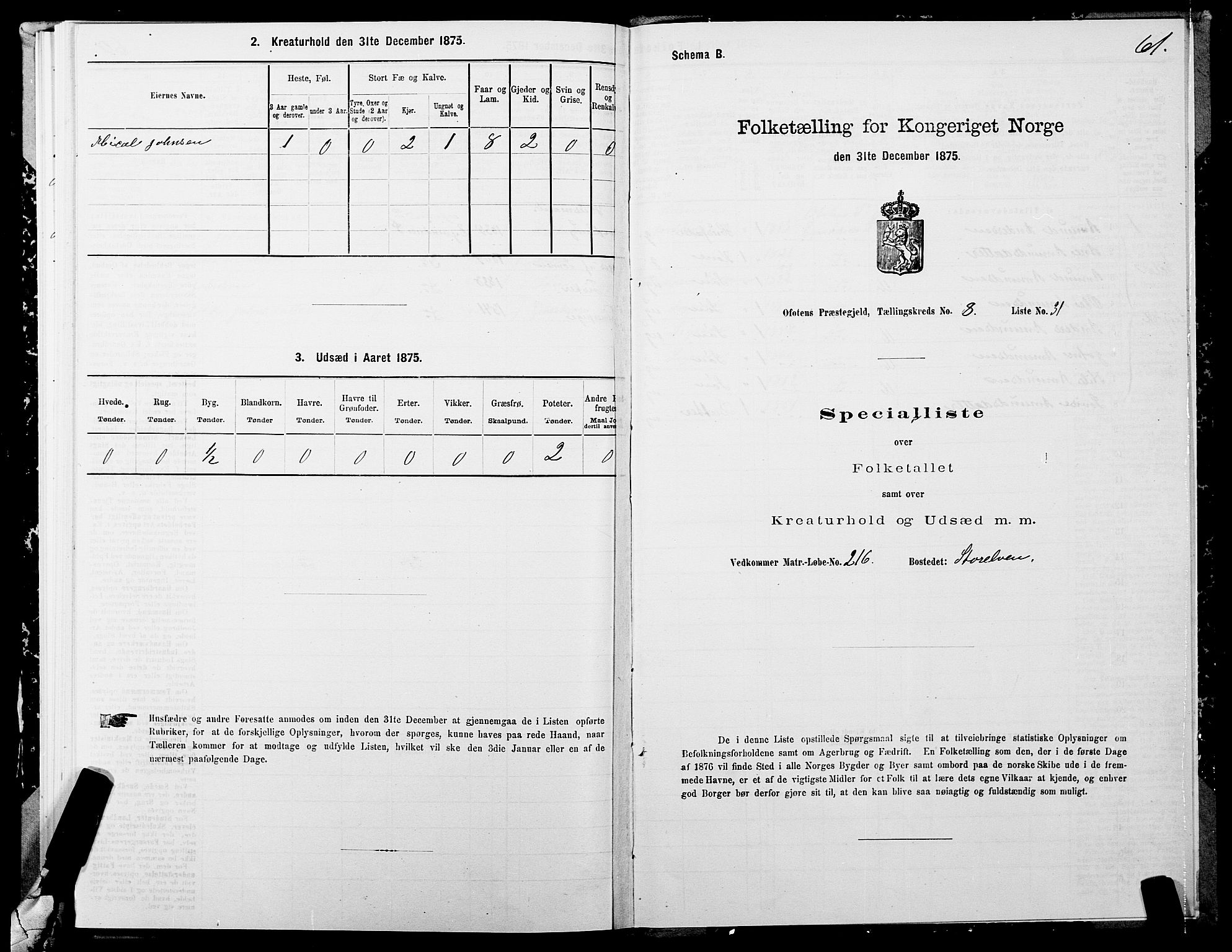 SATØ, 1875 census for 1914P Trondenes, 1875, p. 8061