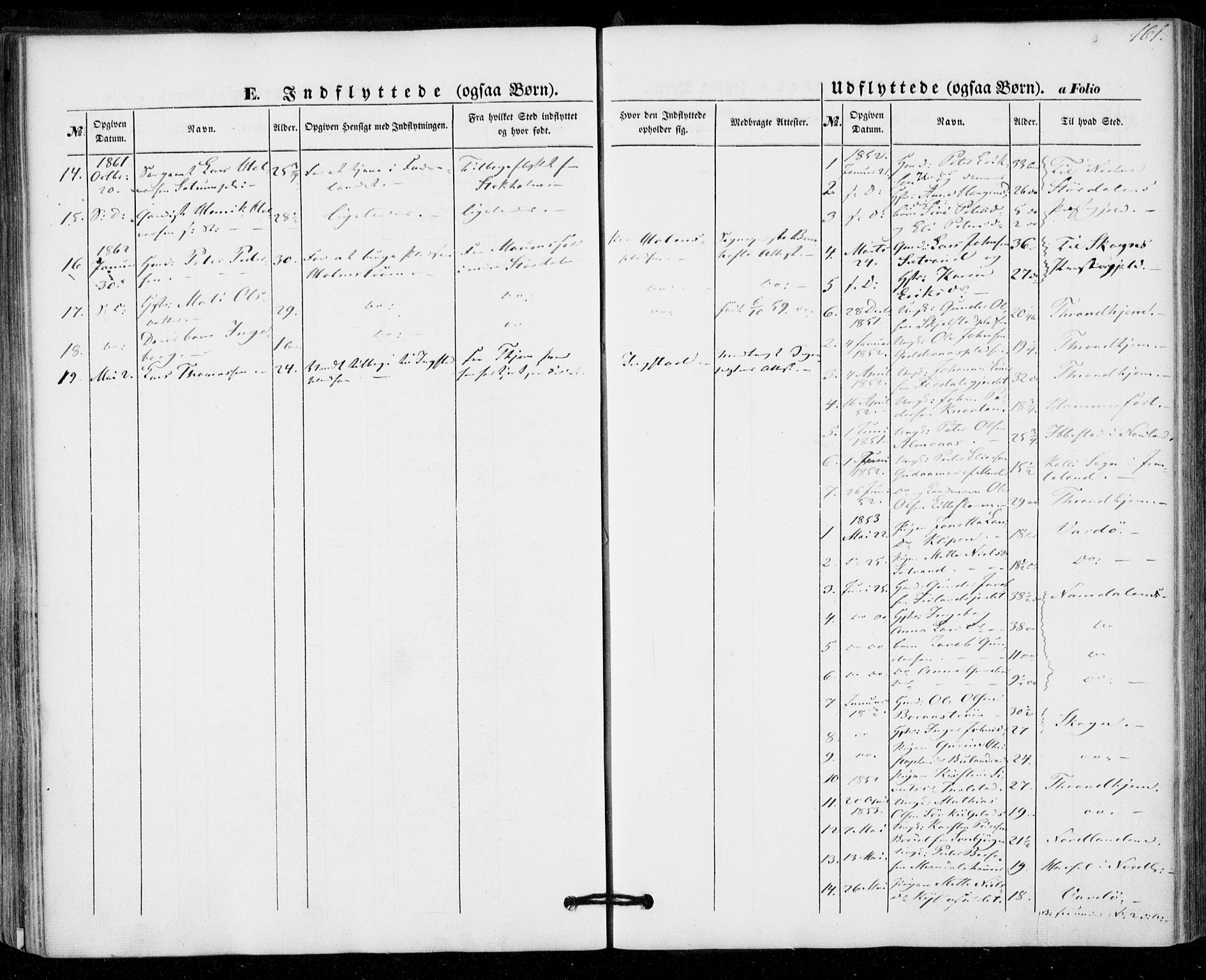 Ministerialprotokoller, klokkerbøker og fødselsregistre - Nord-Trøndelag, SAT/A-1458/703/L0028: Parish register (official) no. 703A01, 1850-1862, p. 161